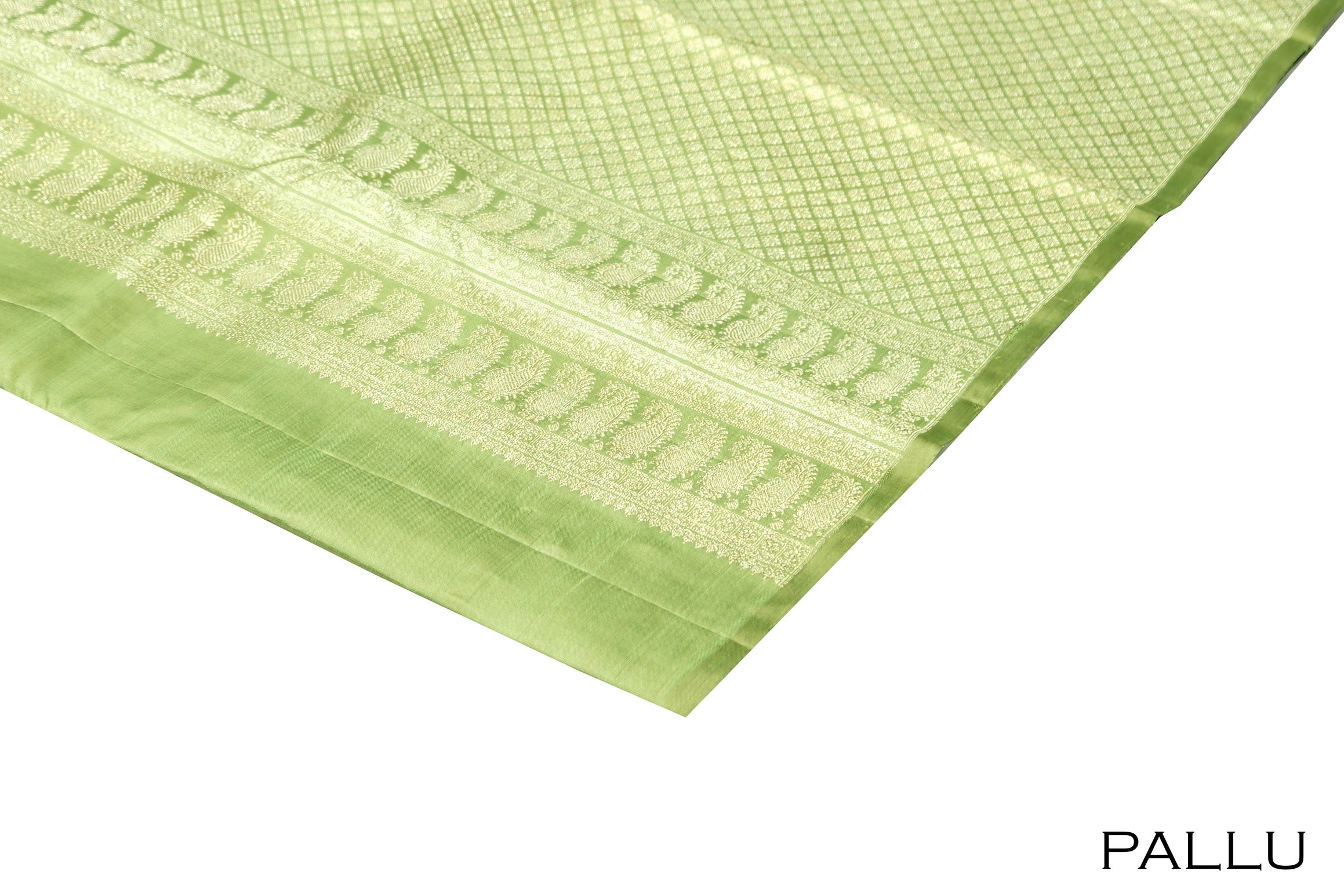 Pista green color Kanchipuram saree.