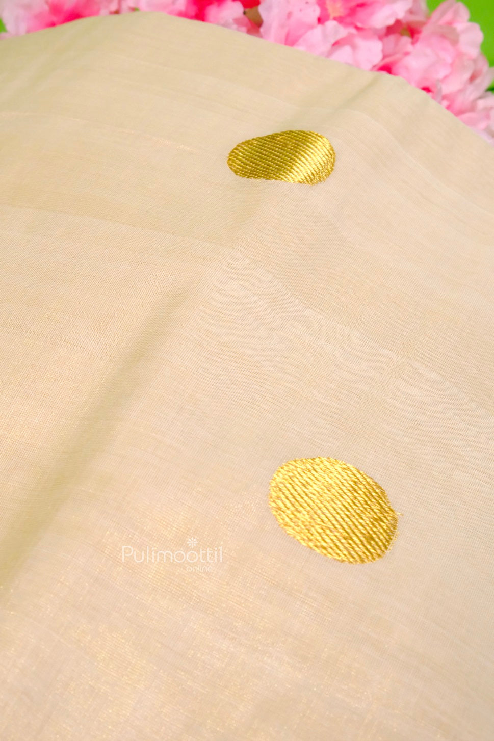 Handloom Purse Golden Tissue Kerala Traditional Set Saree