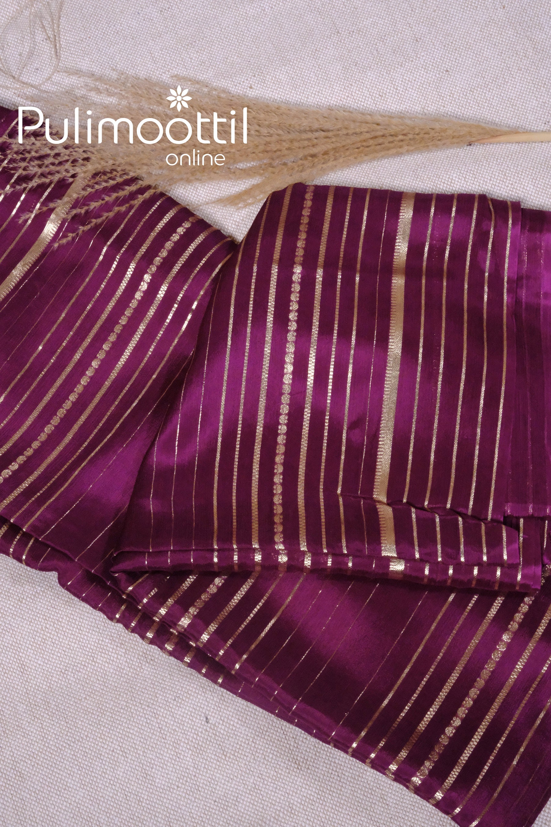 Purple Color Pure Georgette Saree