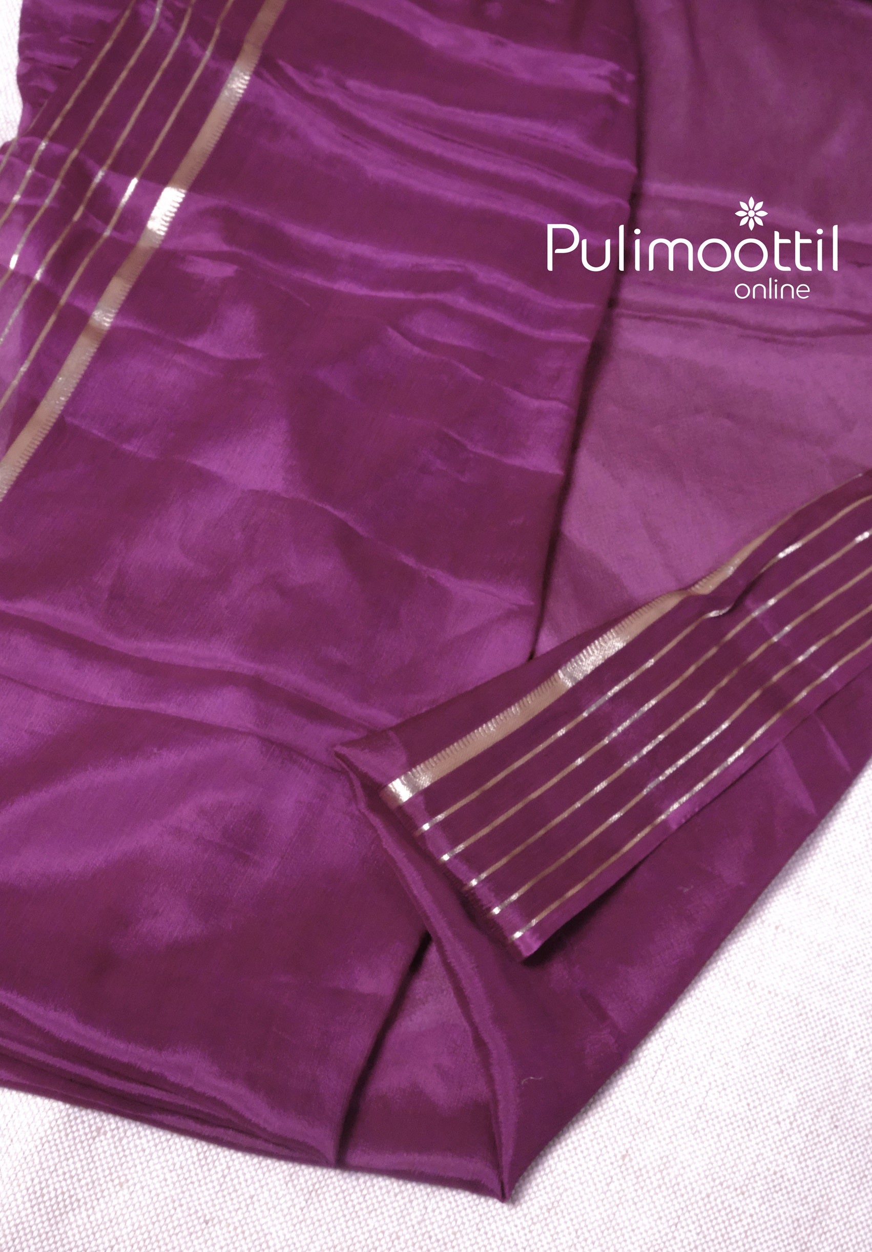 Purple Color Pure Georgette Saree