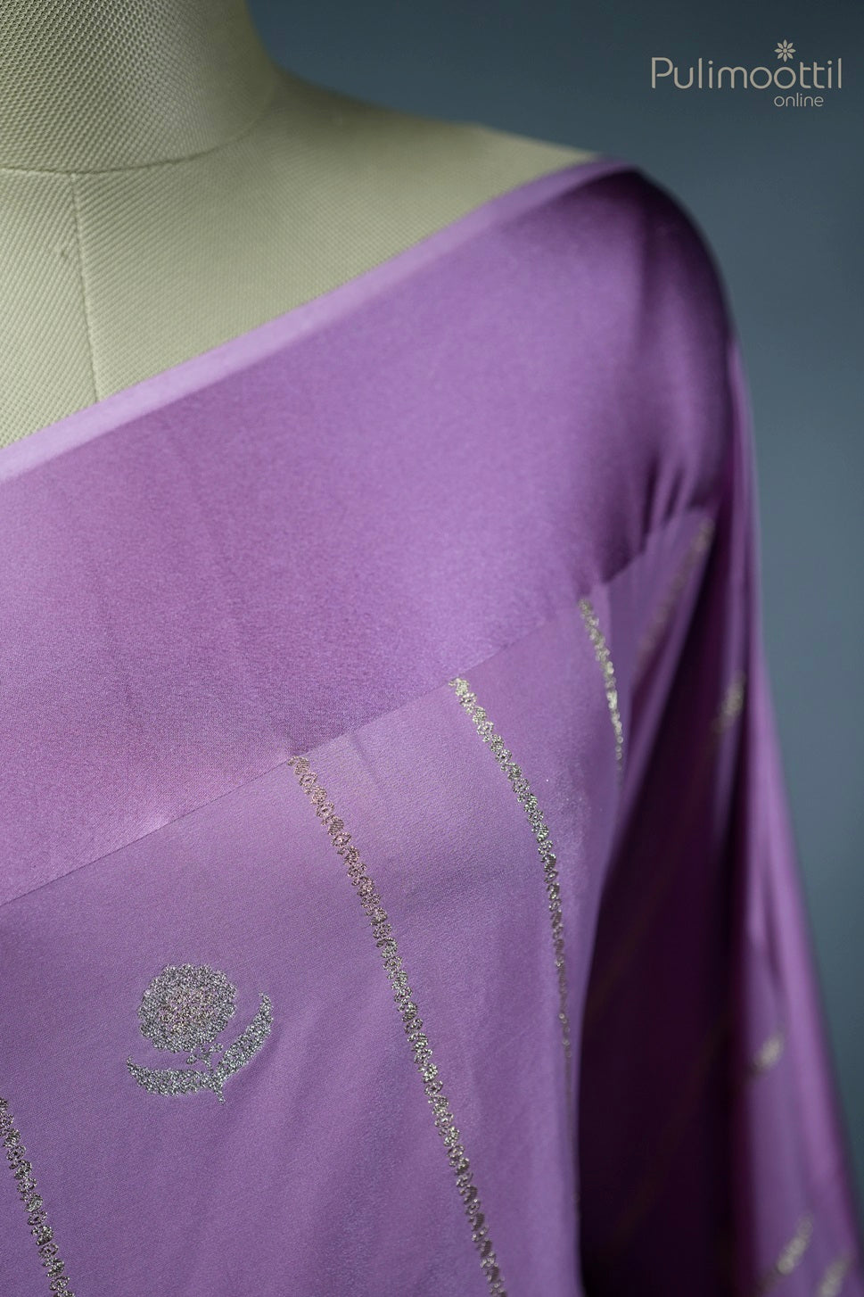 Pastel Lavender Colour Georgette Banarasi Saree