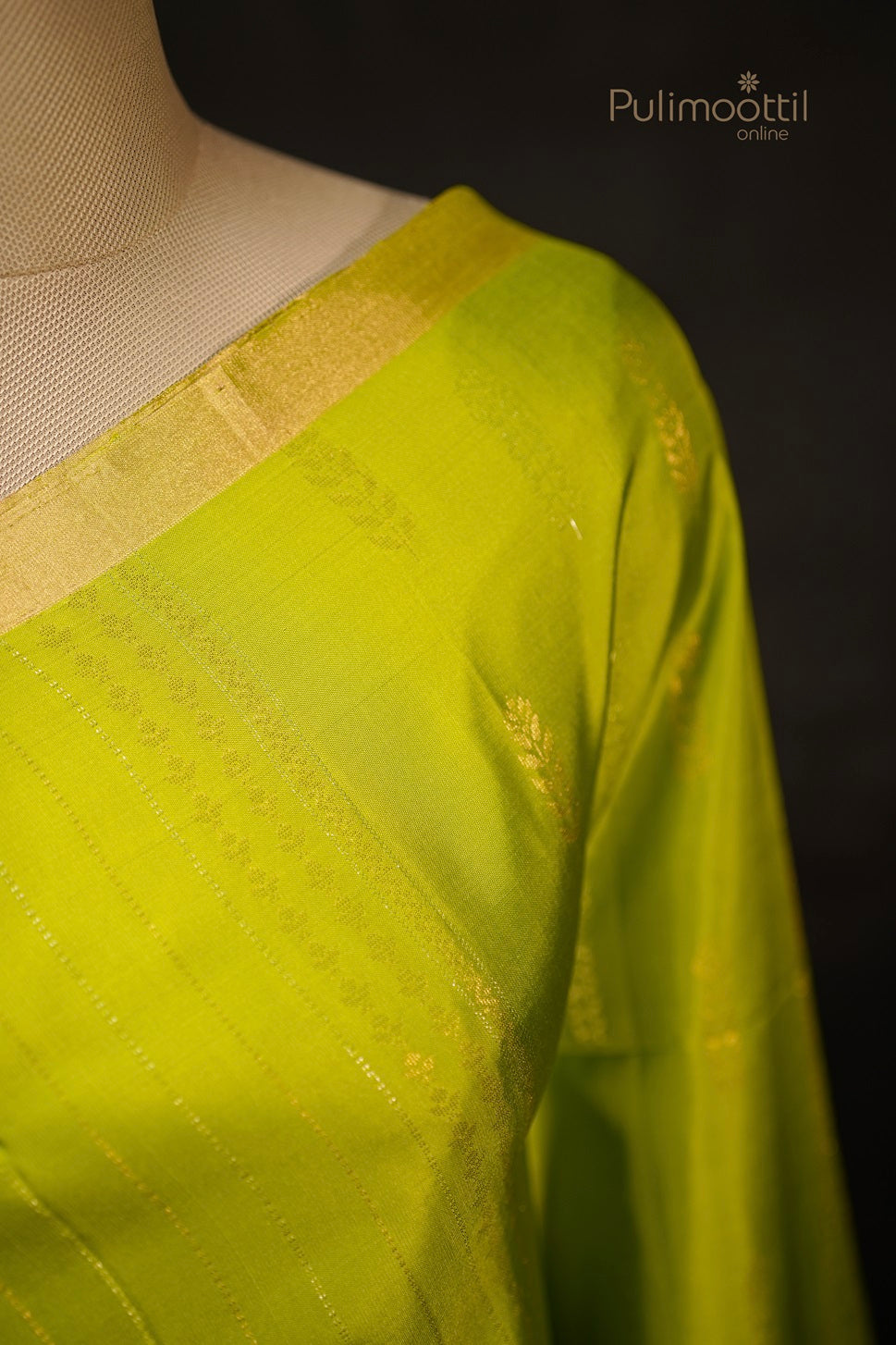 Parrot Green Colour Kanchipuram Silk Saree