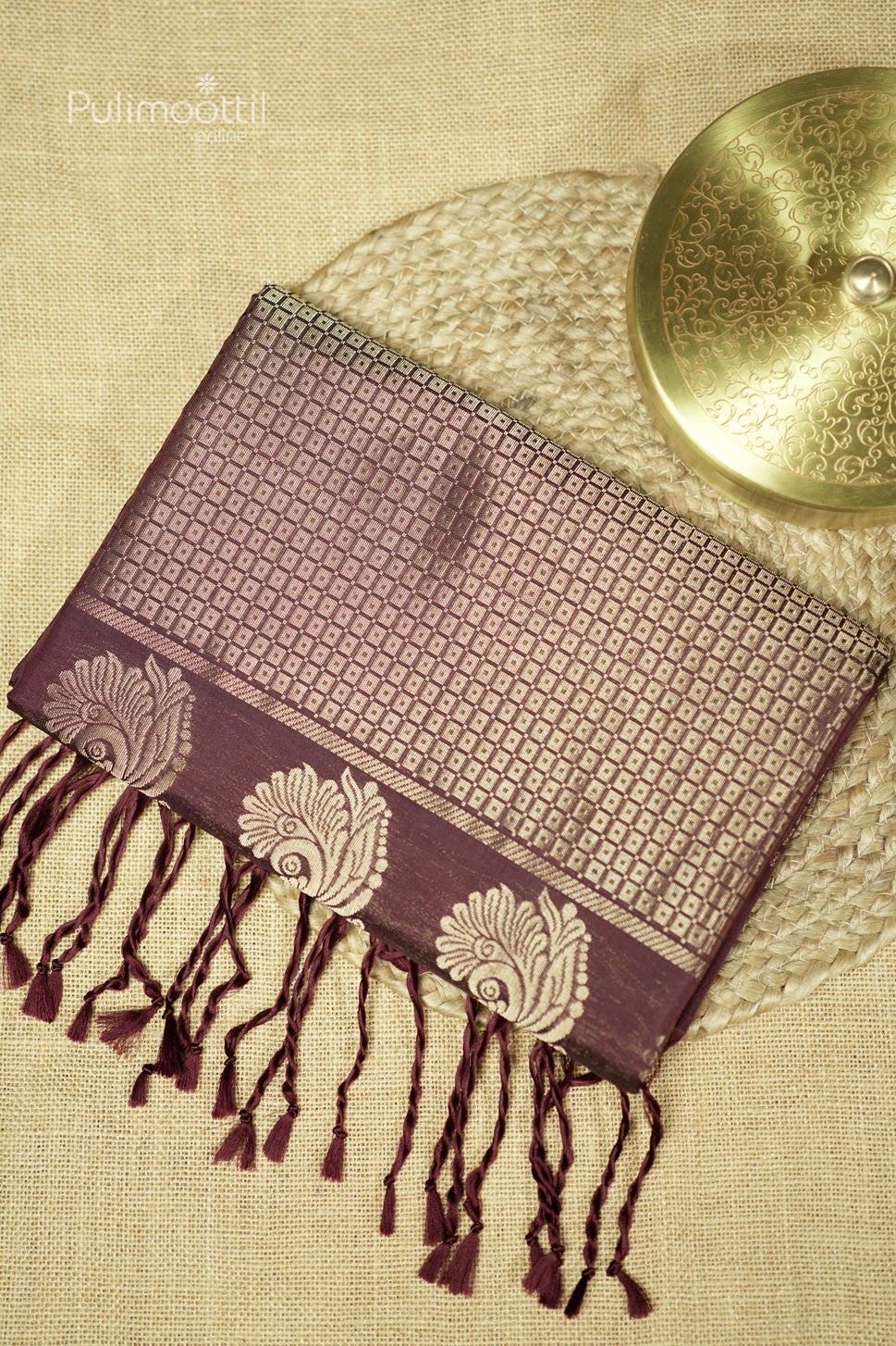 Dark Maroon Colour Kanchipuram Soft Silk Saree