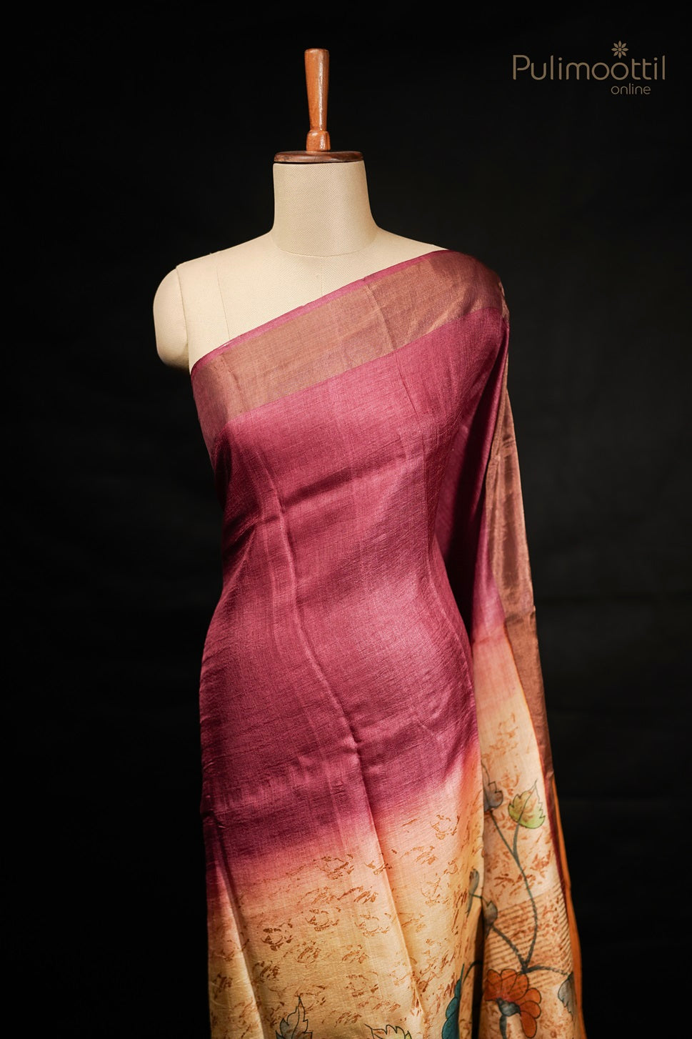 Double Shaded Tussar Silk Saree