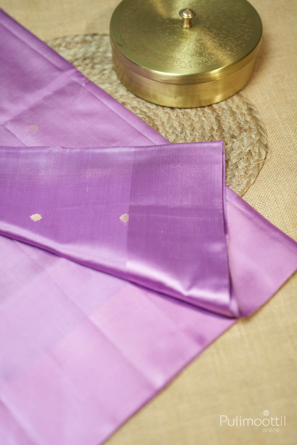 Lavender Colour Kanchipuram Soft Silk Saree