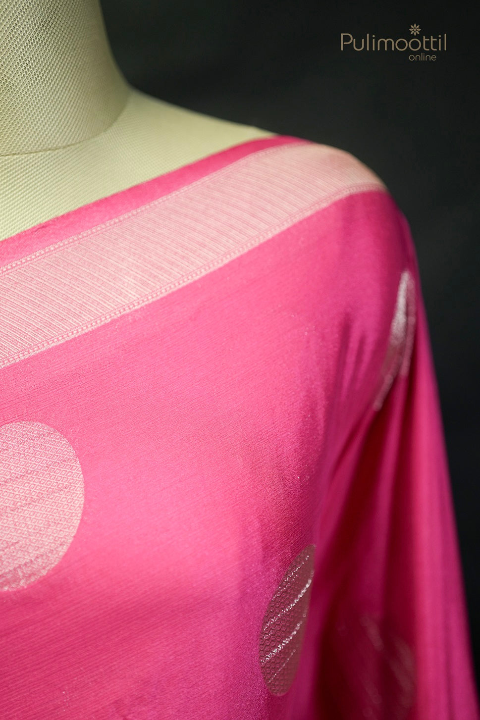Light Pink Colour Georgette Banarasi Silk Saree
