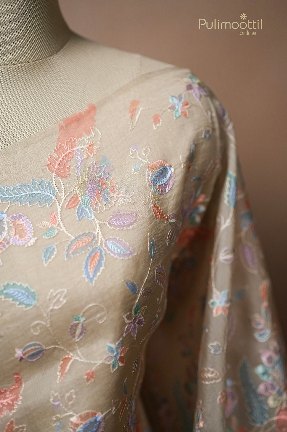 Chickoo Colour Pure Organza Saree
