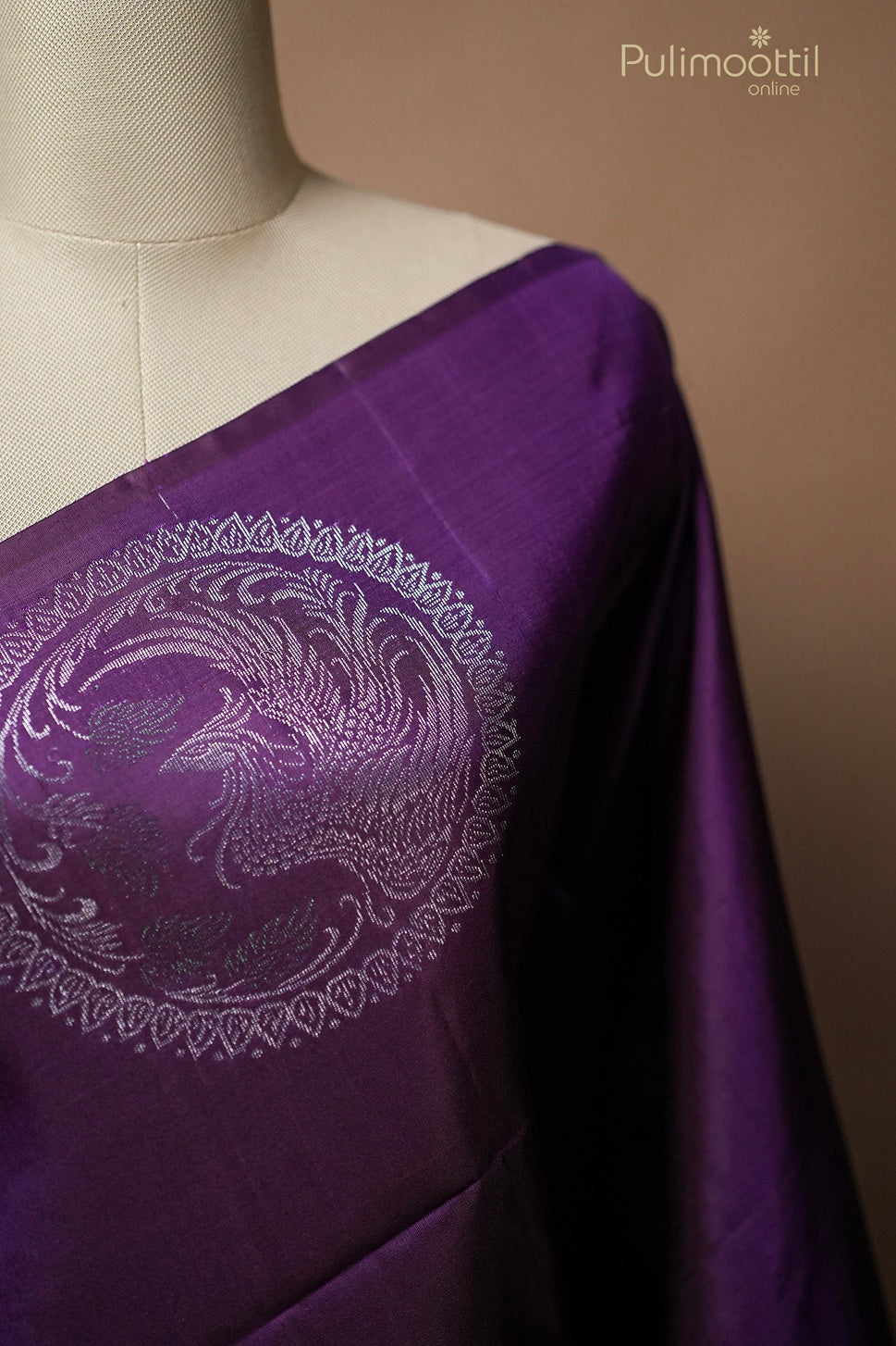 Dark Violet Colour Kanchipuram Soft Silk Saree