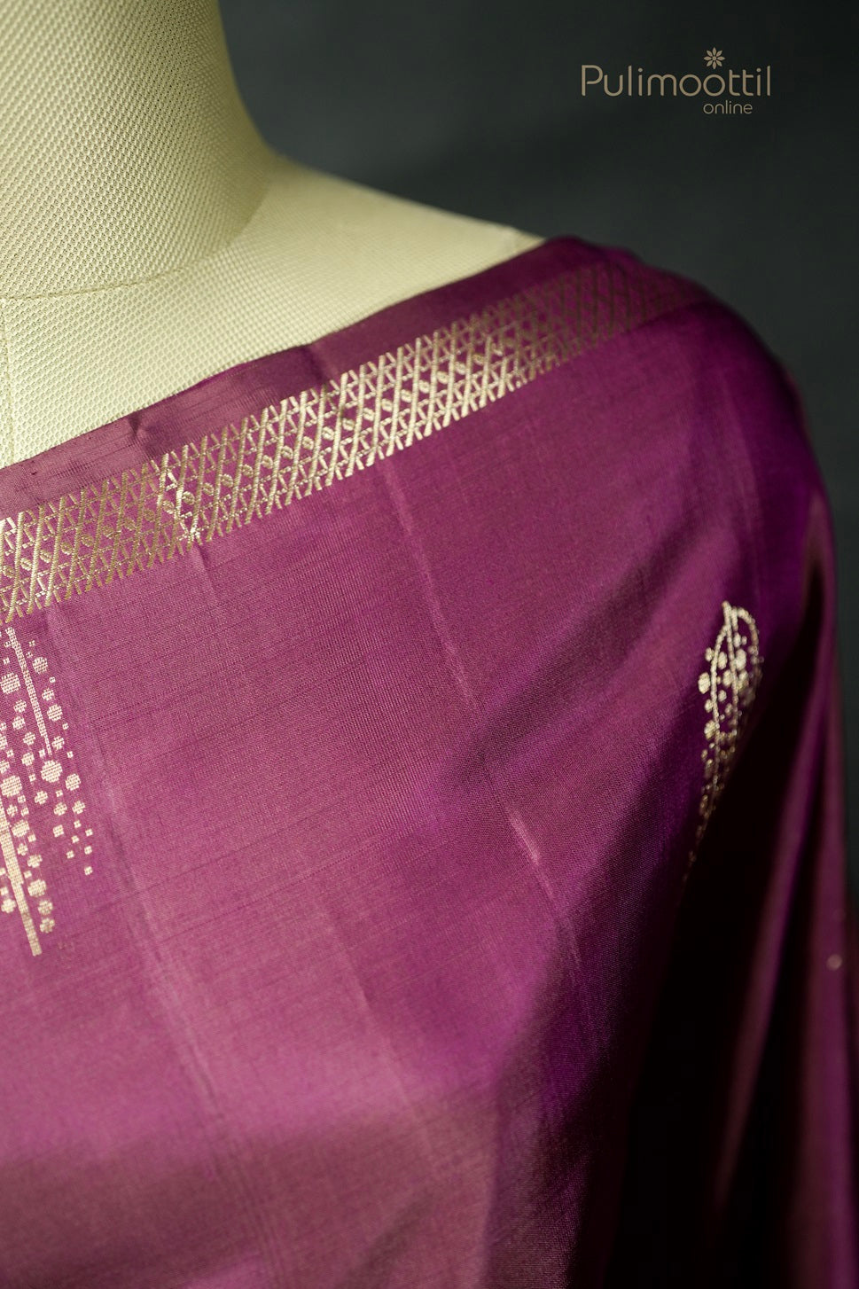 Pastel Violet Colour Kanchipuram Designer Saree
