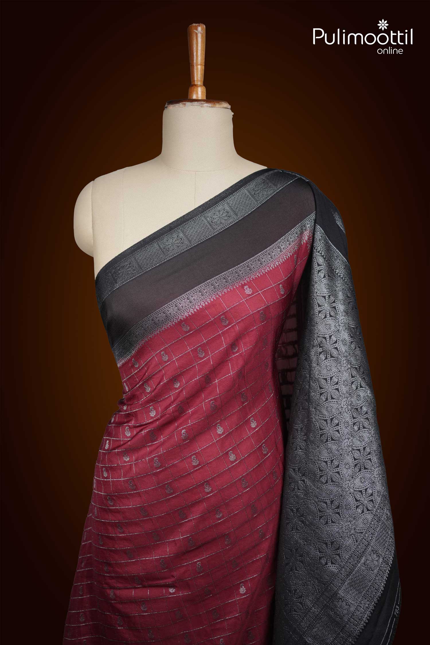 Maroon Colour Banarasi Saree.