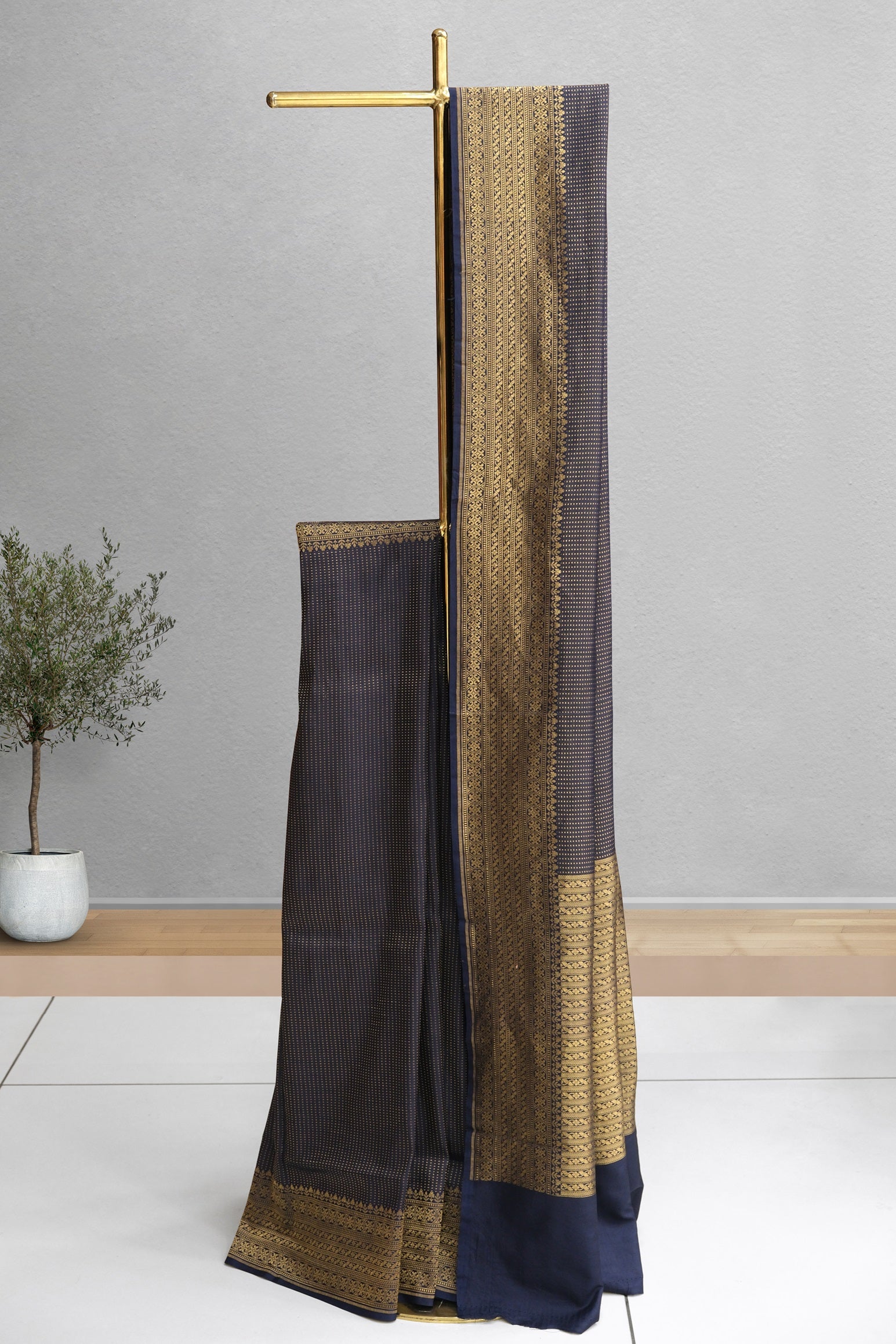 Blue Color Banarasi Saree