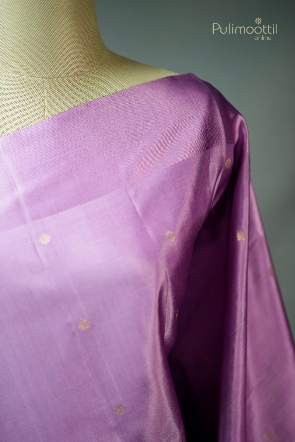 Lavender Colour Kanchipuram Soft Silk Saree