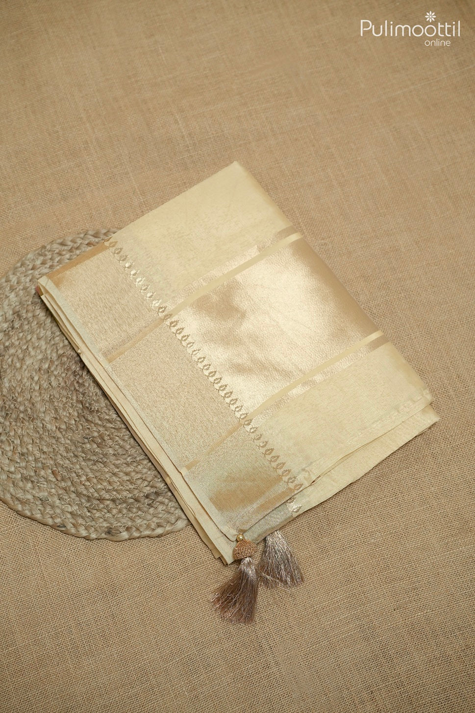 Golden tissue traditional fancy saree