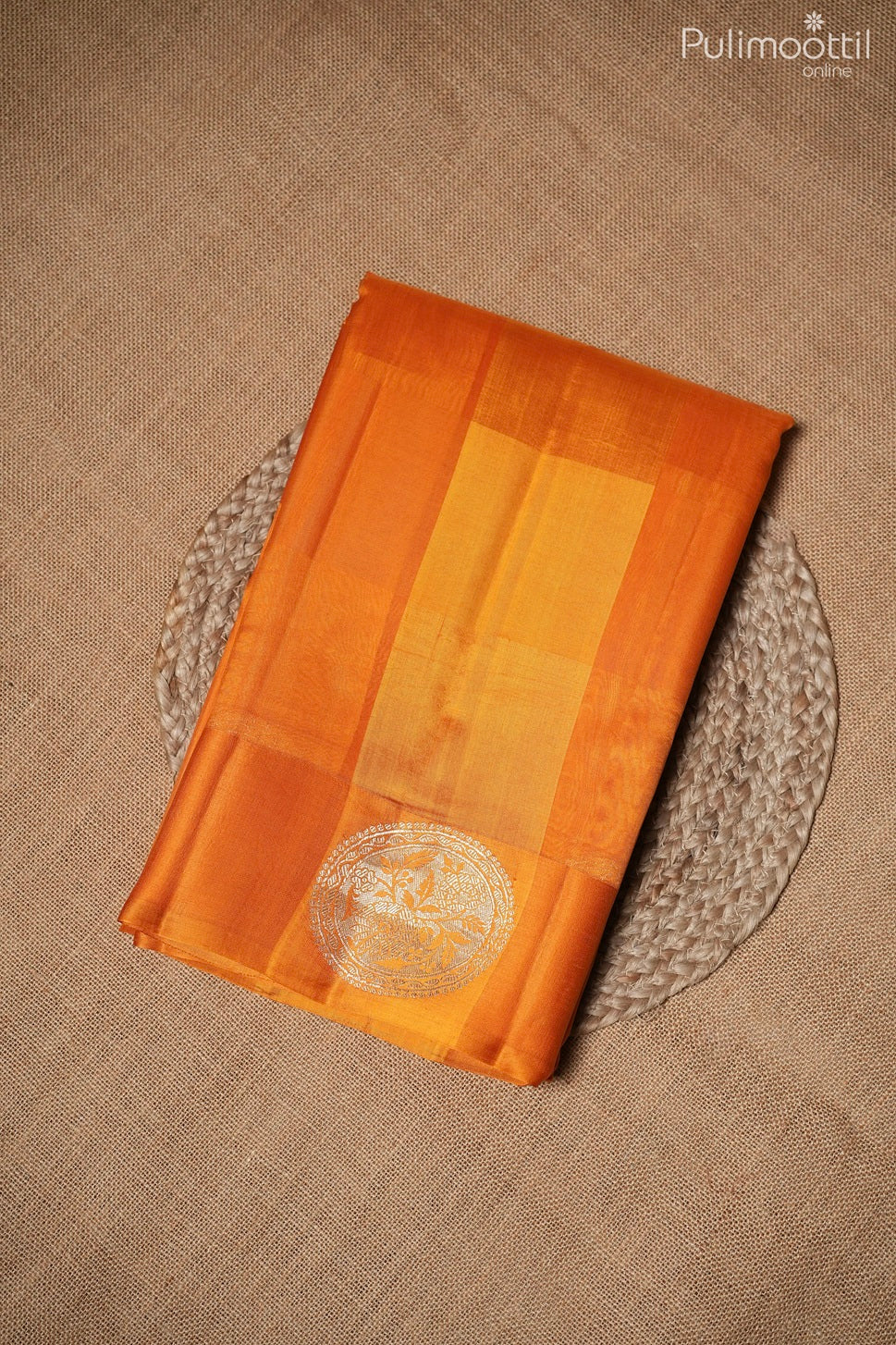 Mustard yellow color Mango silk saree