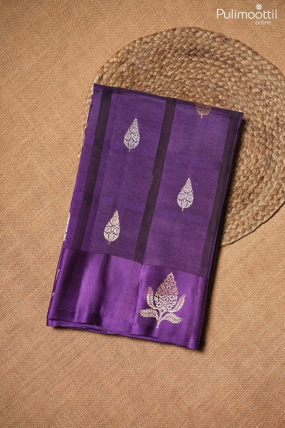Violet color Mango silk saree