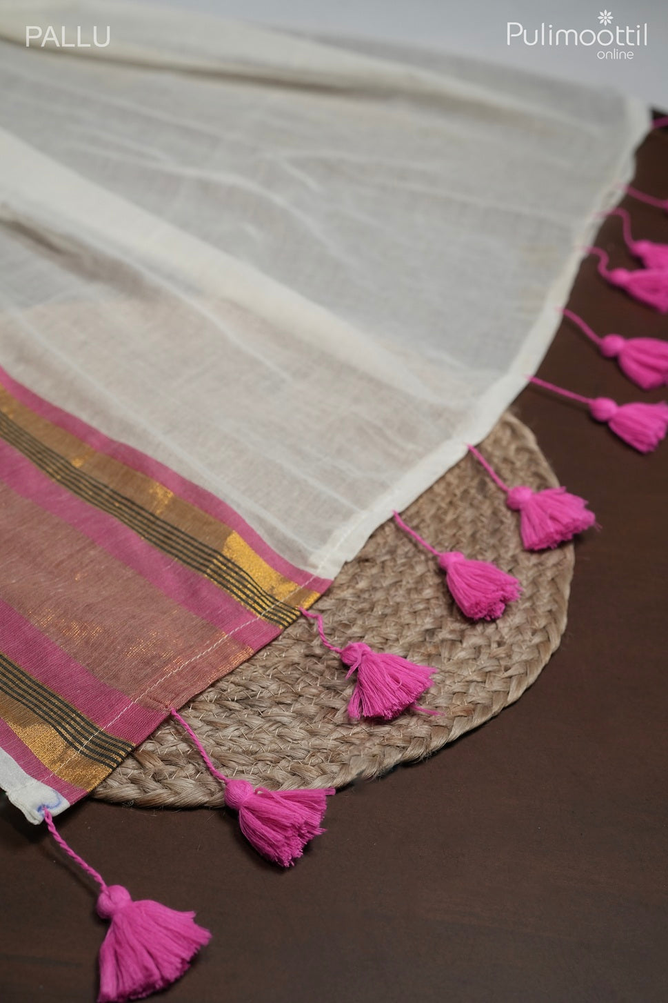 Off-white color Mul Cotton saree