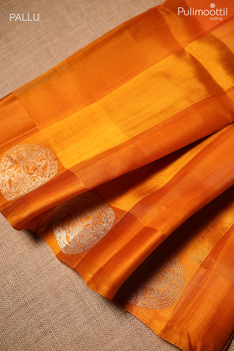 Mustard yellow color Mango silk saree
