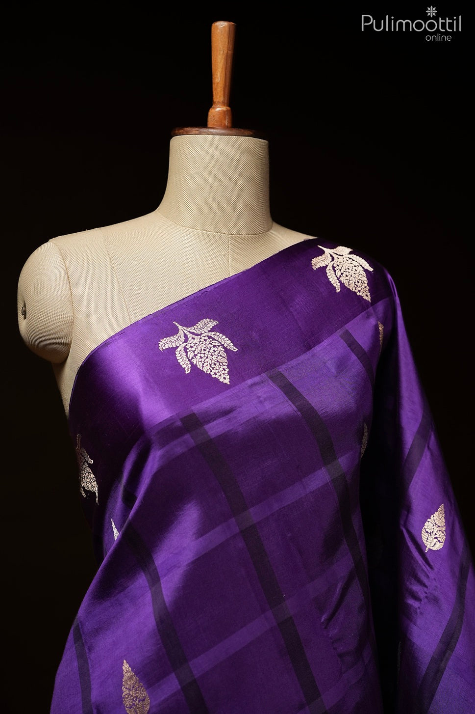 Violet color Mango silk saree