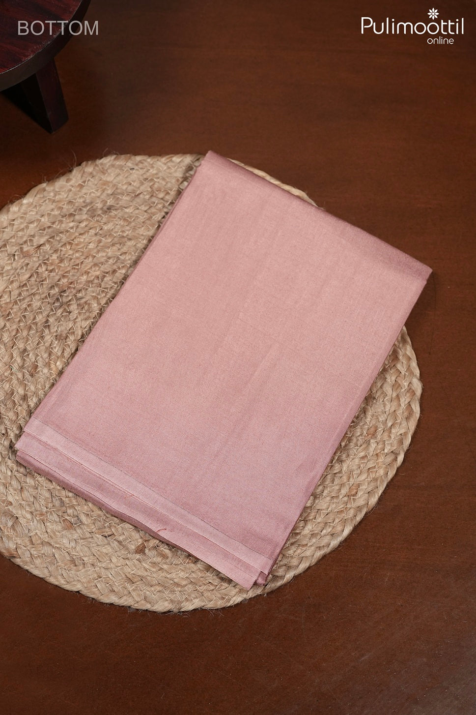 Peach Pink Chanderi Unstitched Salwar Set