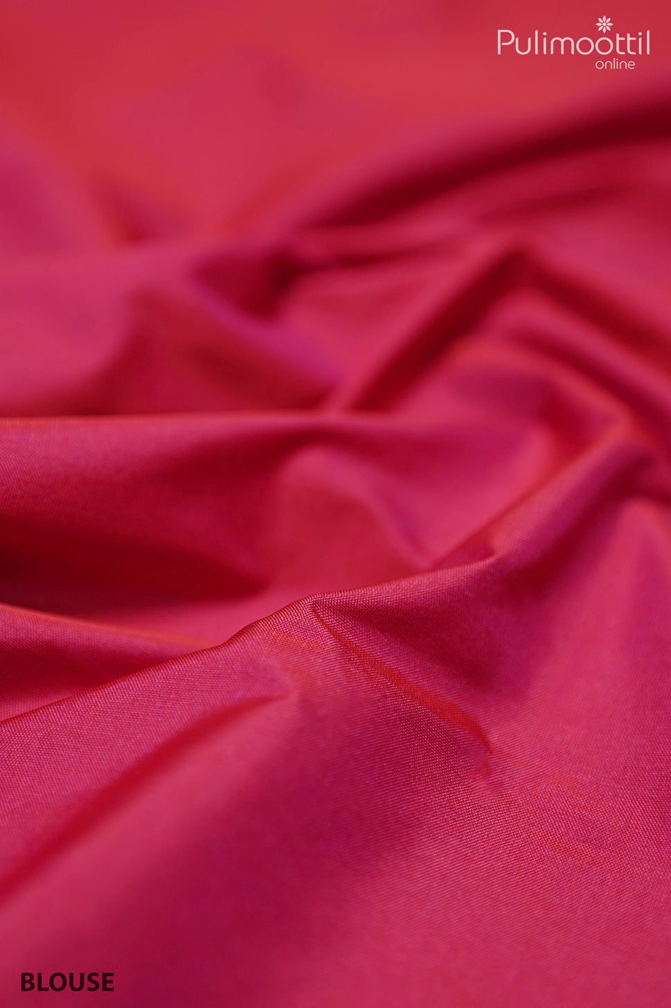 blouse piece is shown of a red colour