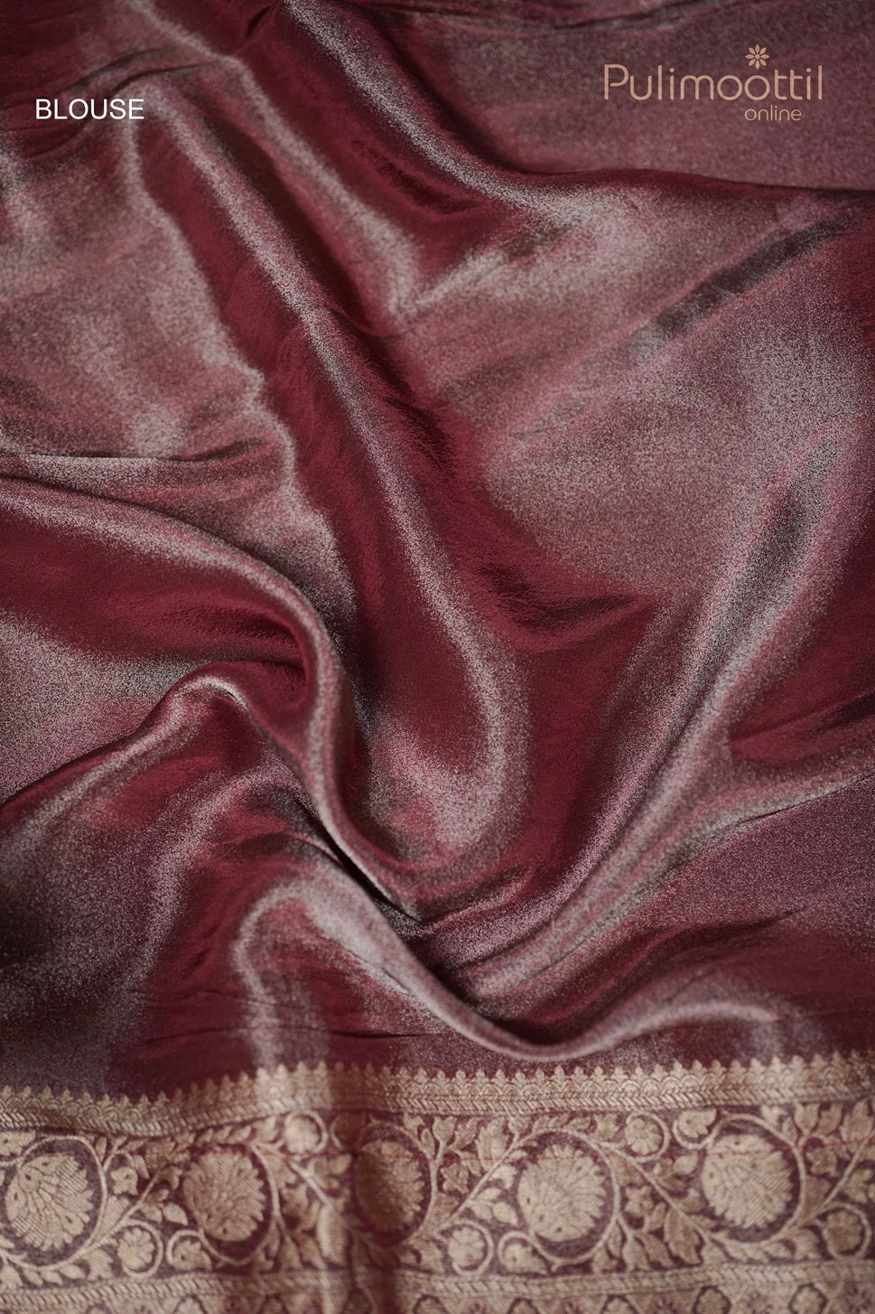 Maroon Colour Shimmer Banarasi Saree