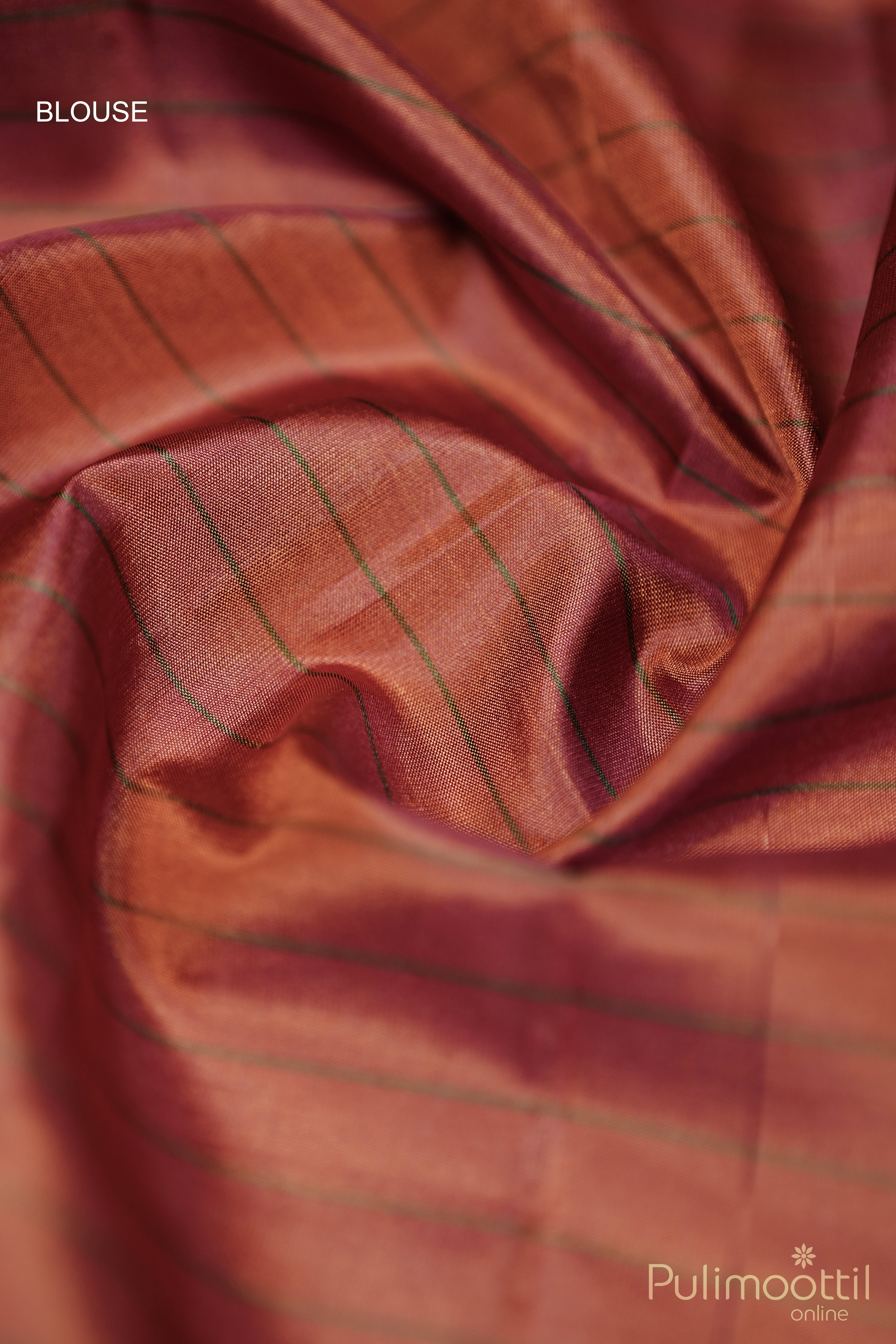 Kanchipuram Brick Shade Saree.