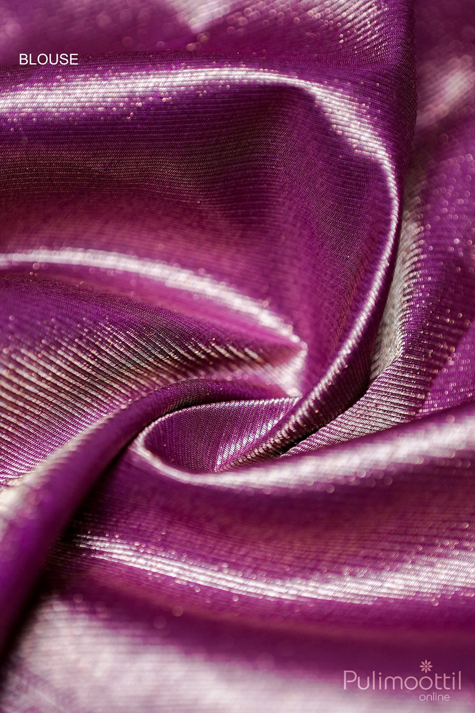 Violet Colour Kanchipuram Brocade Wedding Saree.