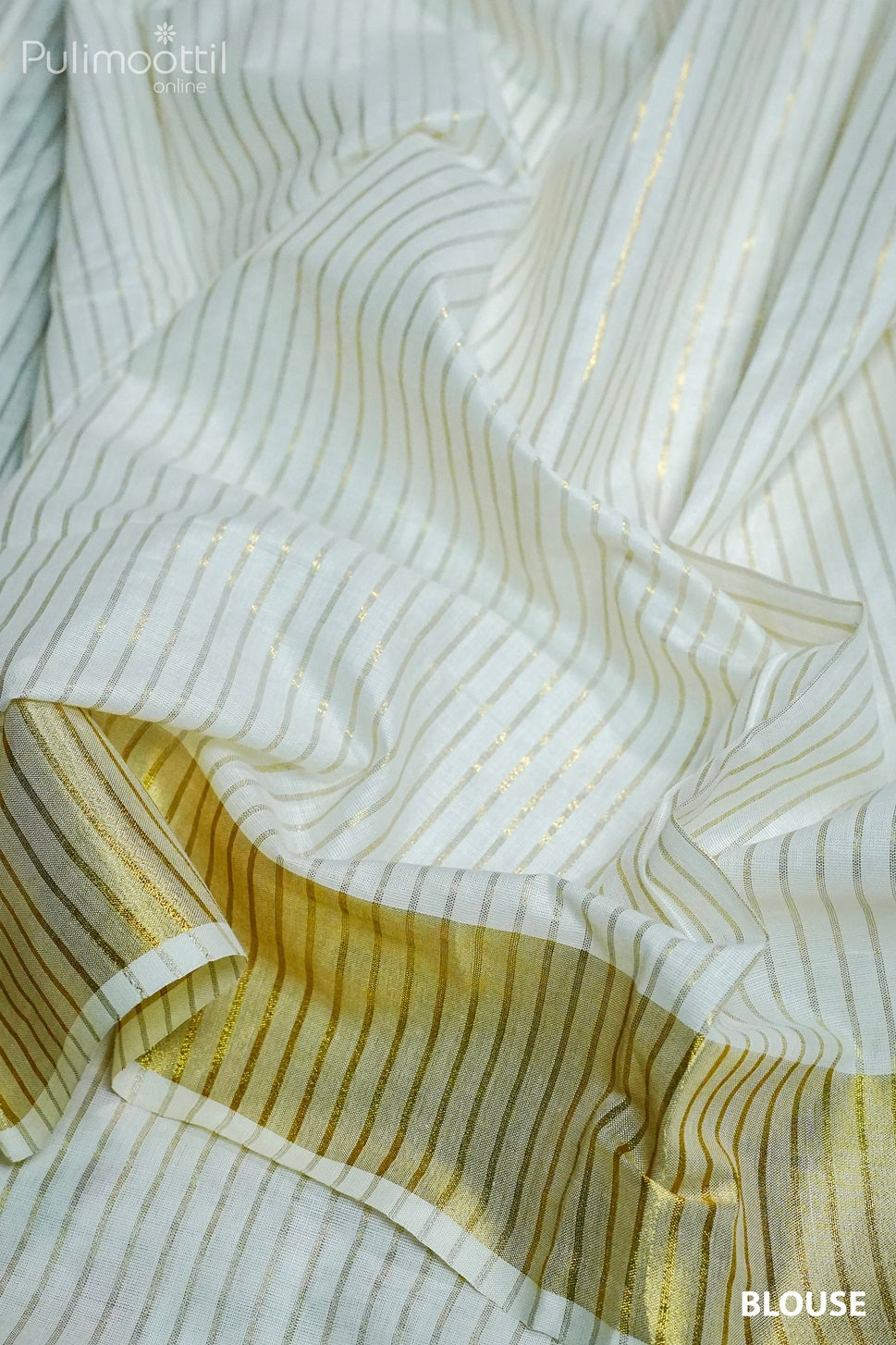 Cream Colour Kerala Cotton Set Saree.