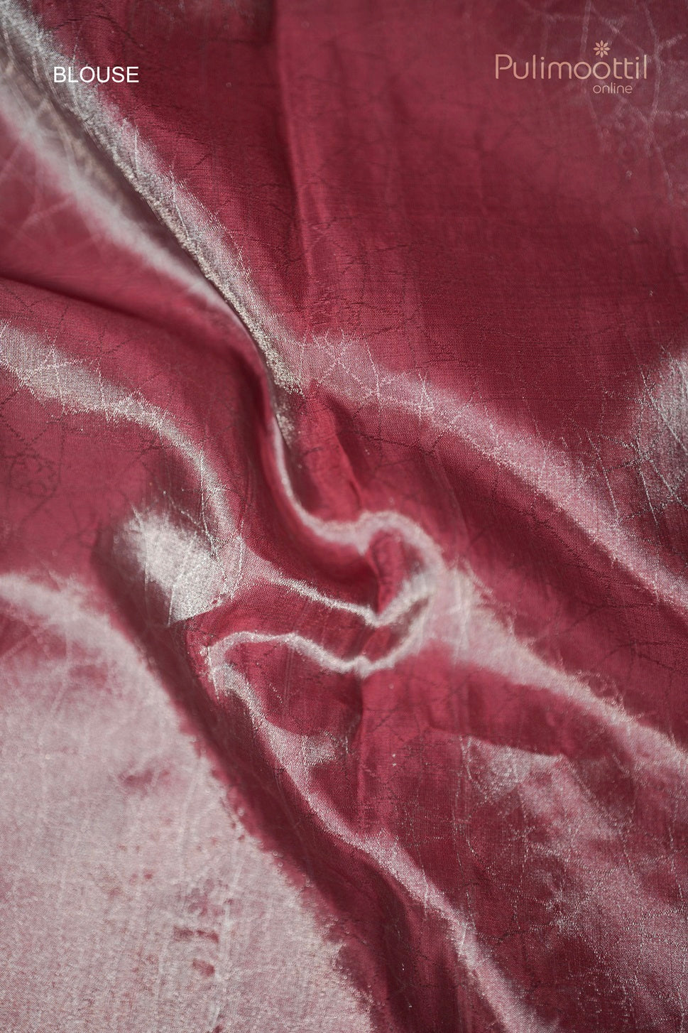 Maroon Colour Silver Tissue Kanchipuram Silk Saree