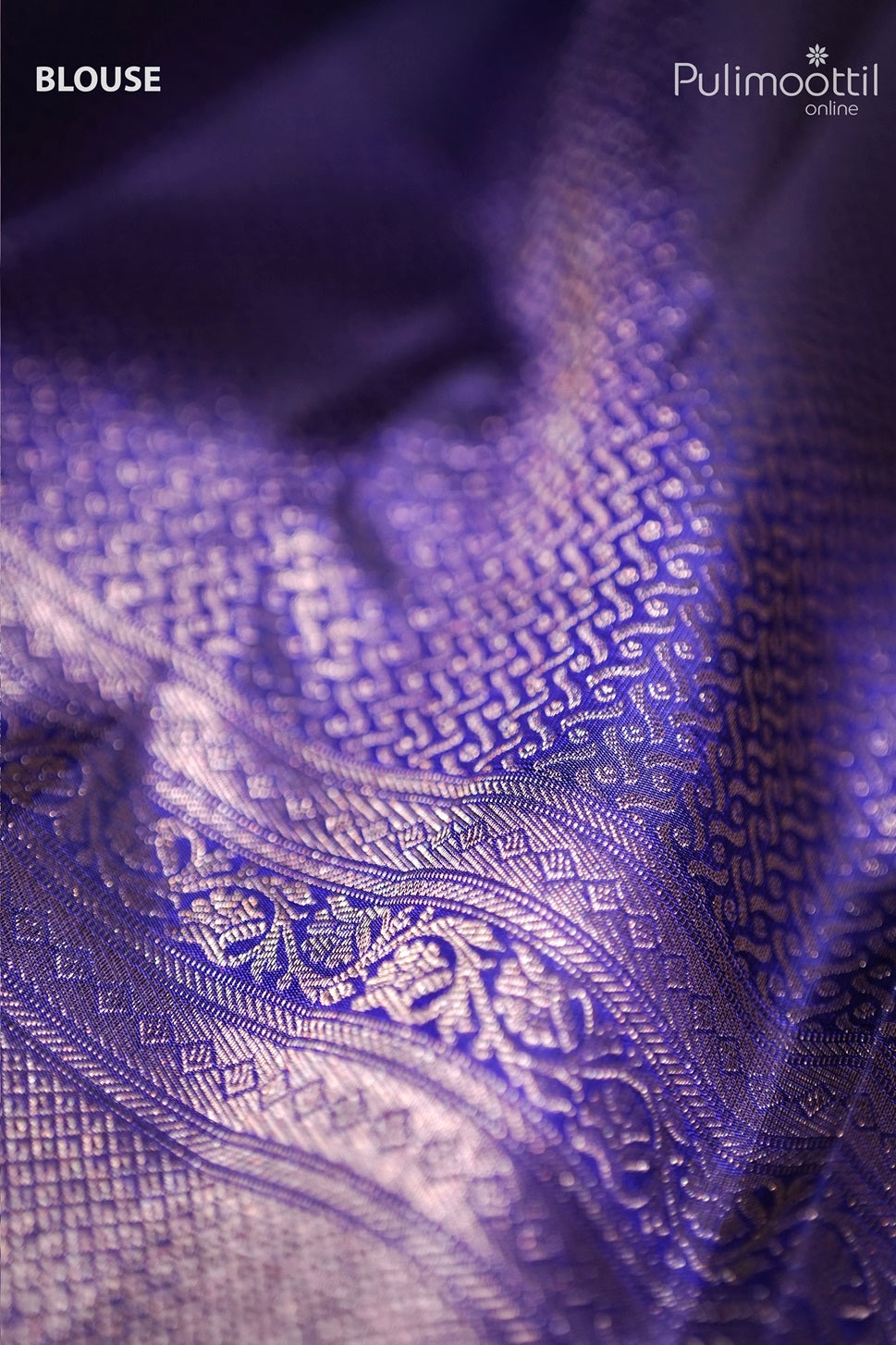 Blue Colour Kanchipuram Brocade Saree.