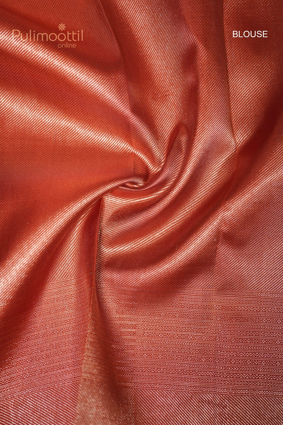 Scarlet Colour Kanchipuram Brocade Wedding saree