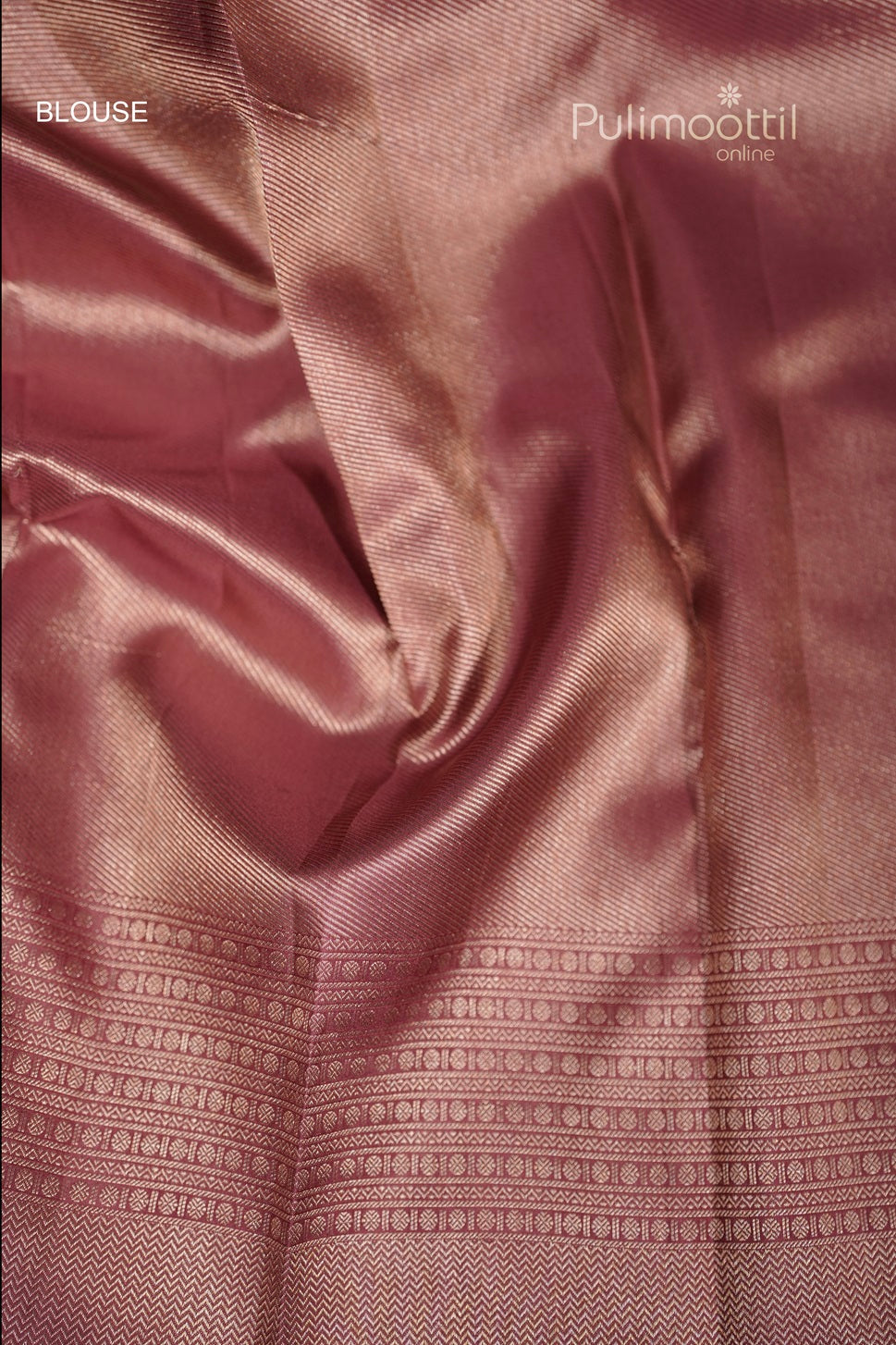 Pastel Onion Colour Kanchipuram Brocade Weding Saree