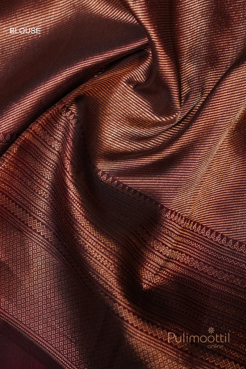Maroon Color kanchipuram Brocade Wedding Saree
