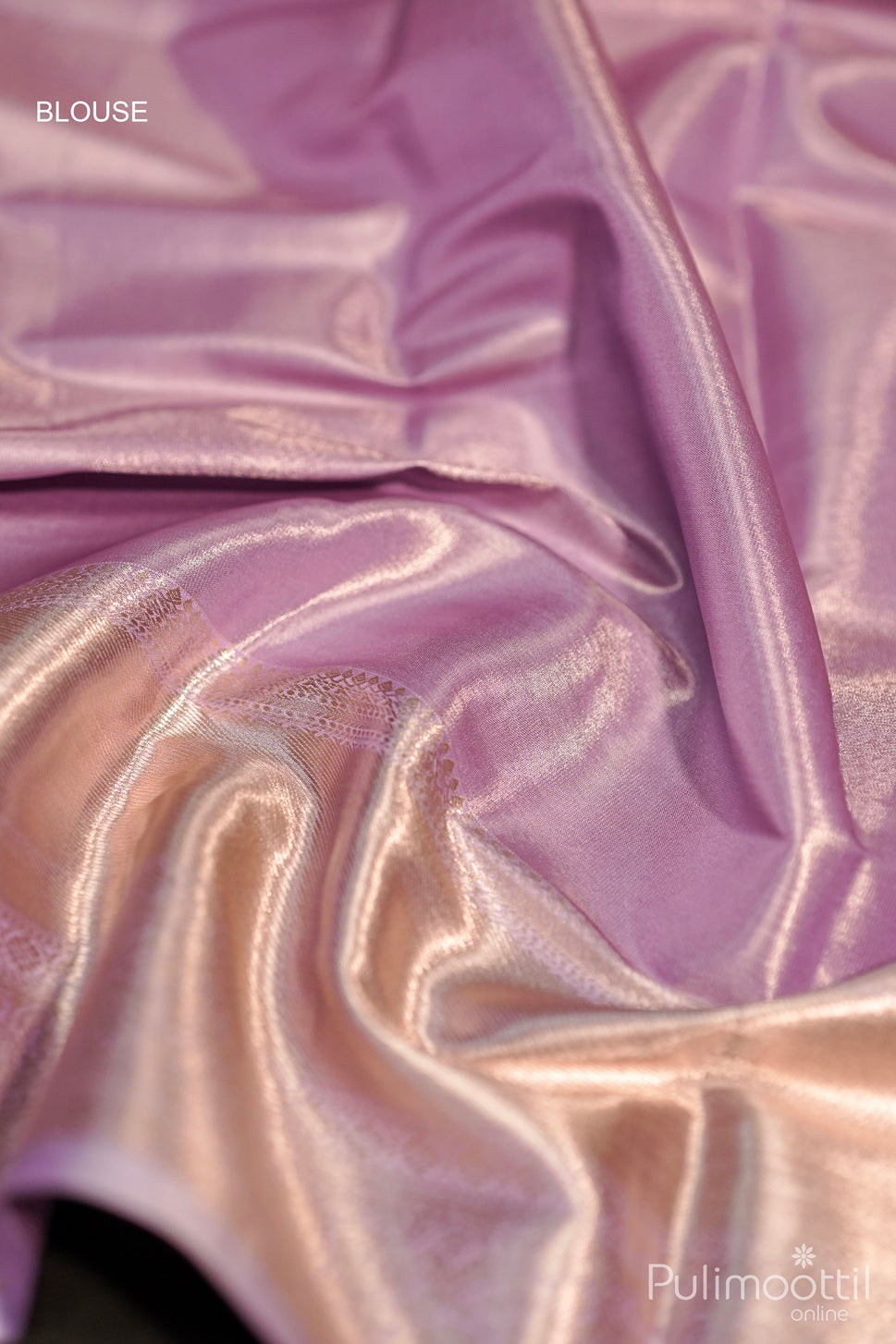 Light Lavender Colour Art Silk Tissue Wedding Saree.