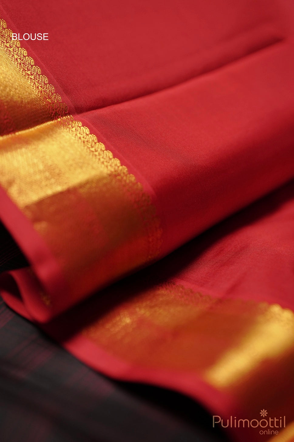 Black Colour Kanchipuram soft silk Saree.