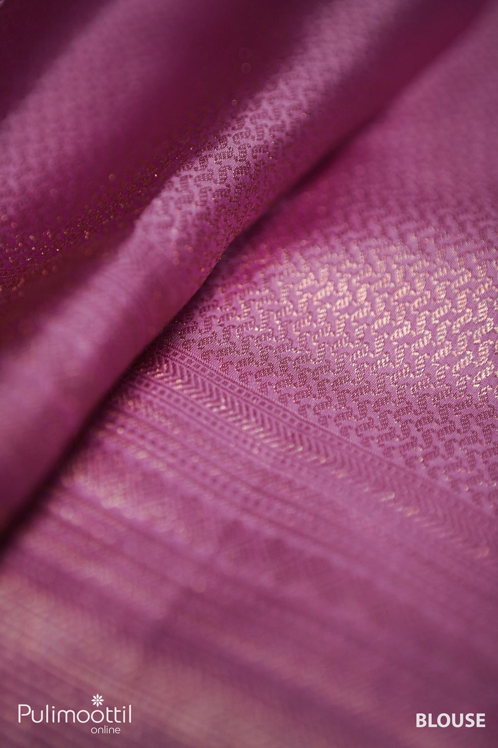 Pink Lvender Colour Kanchipuram Brocade Saree.