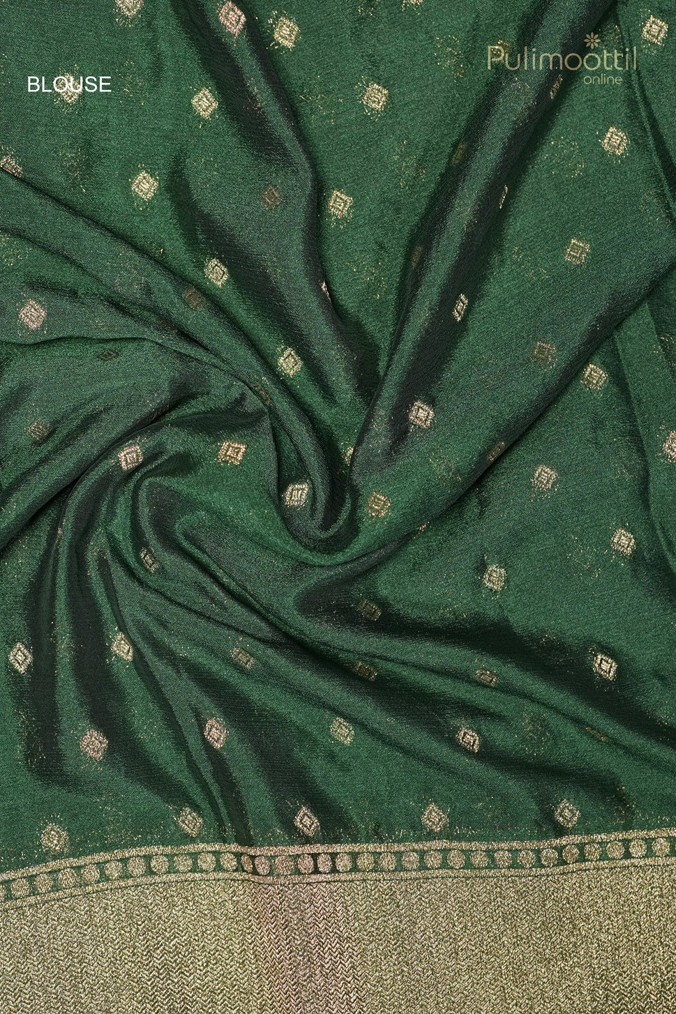 Bottle Green Colour Banarasi Saree