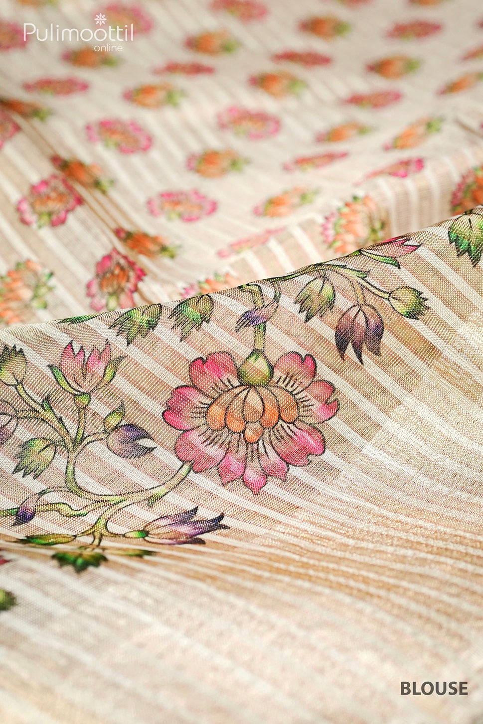 Kerala Cream Colour Cotton Set Saree.