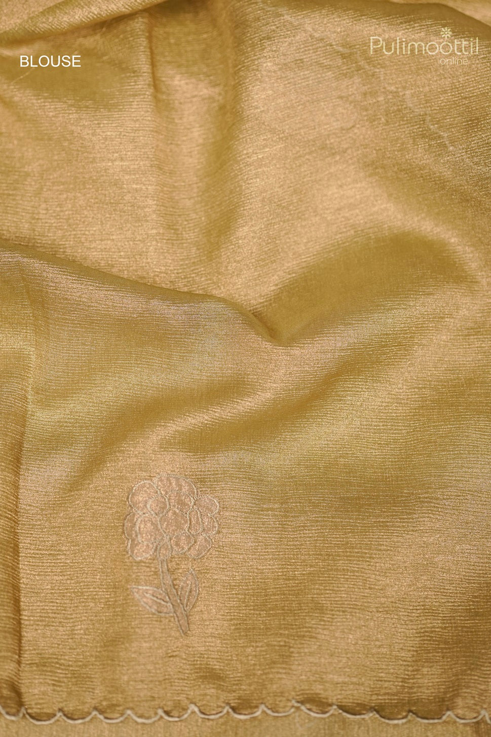 Pastel Olive Green Colour shimmer Organza Applique Work Fancy Saree