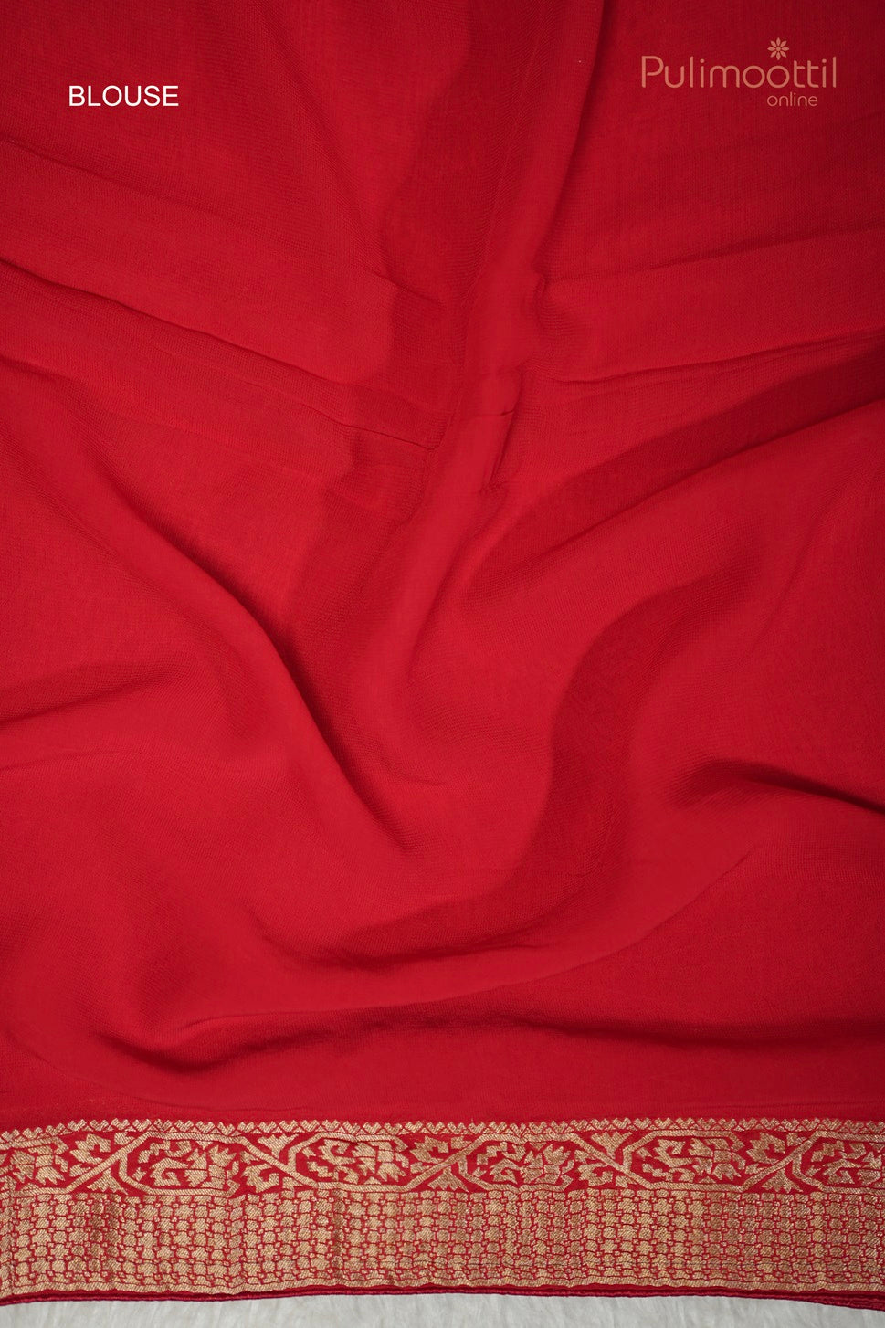 Chilly Red Colour Banarasi Silk Saree.