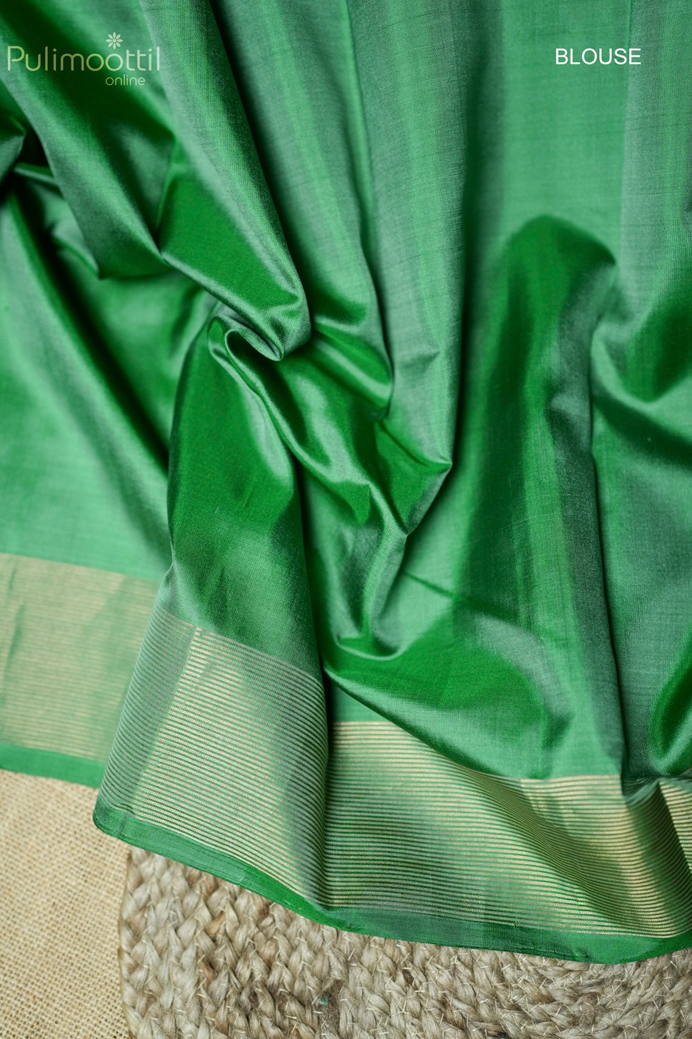 Medium Sea Green Kanchipuram Soft Silk Saree