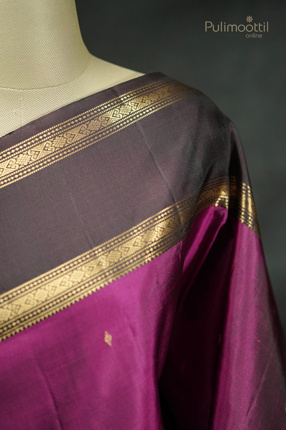 Dark Pink Colour Kanchipuram Soft Silk Saree