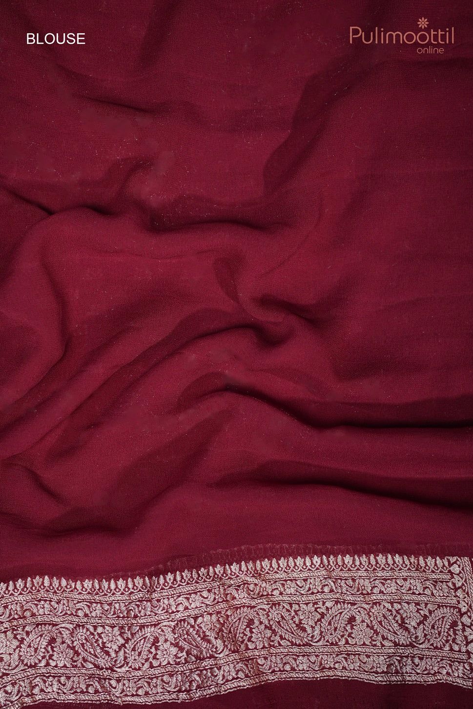 Maroon Colour Georgette Banarasi Saree