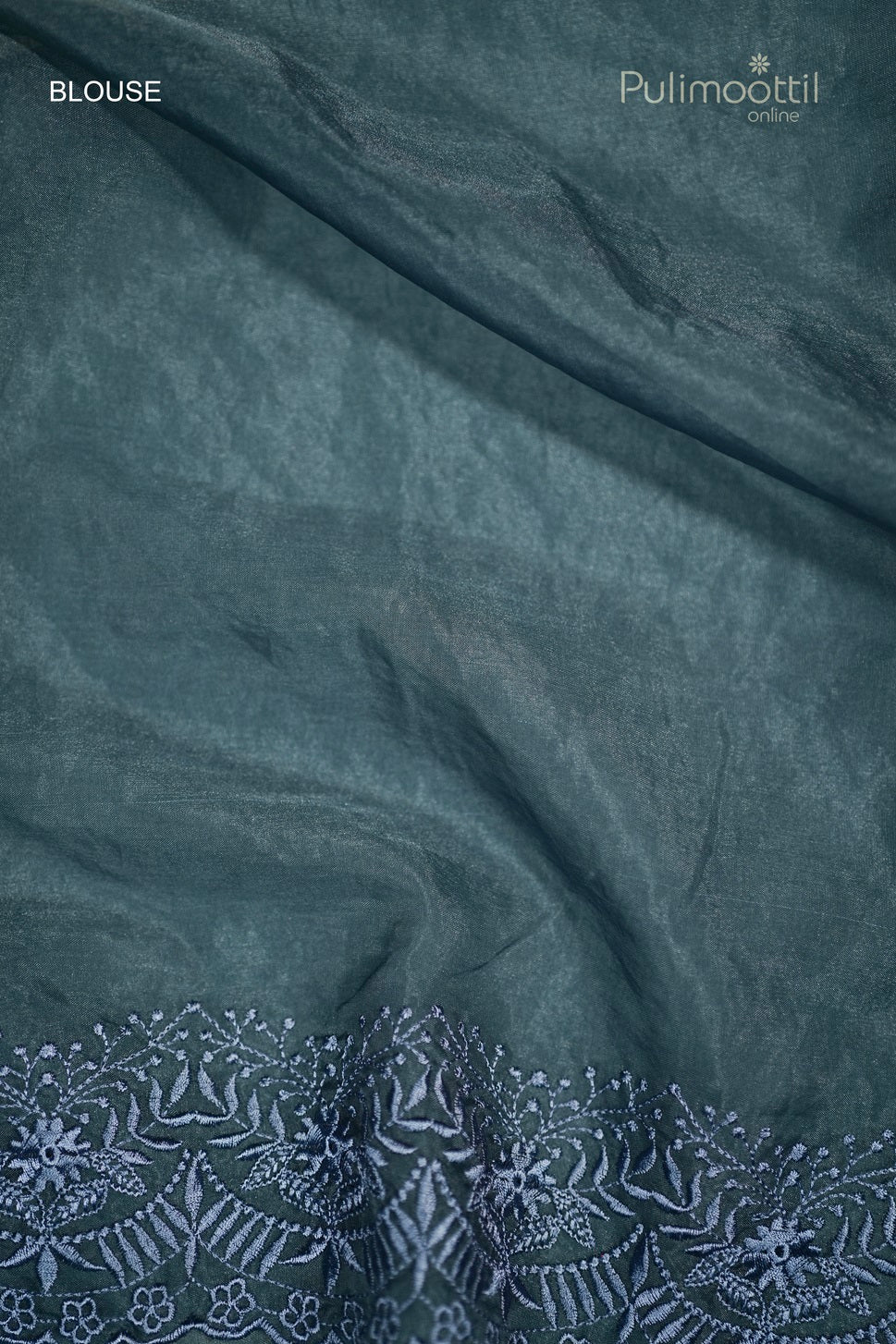 Lagoon Blue Colour Organza Fancy Saree