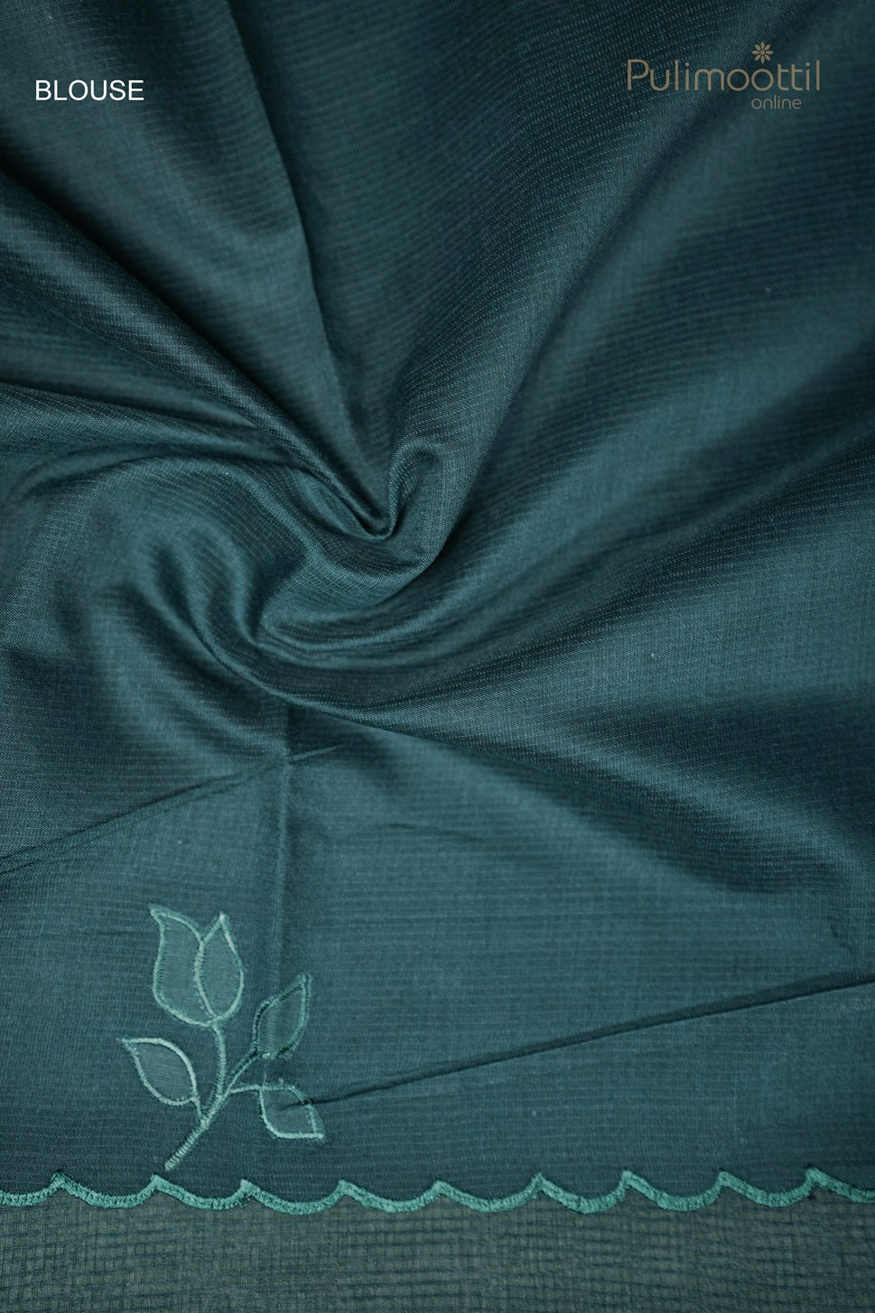 Bottle Green Colour NetCotta Applique Work Fancy Saree