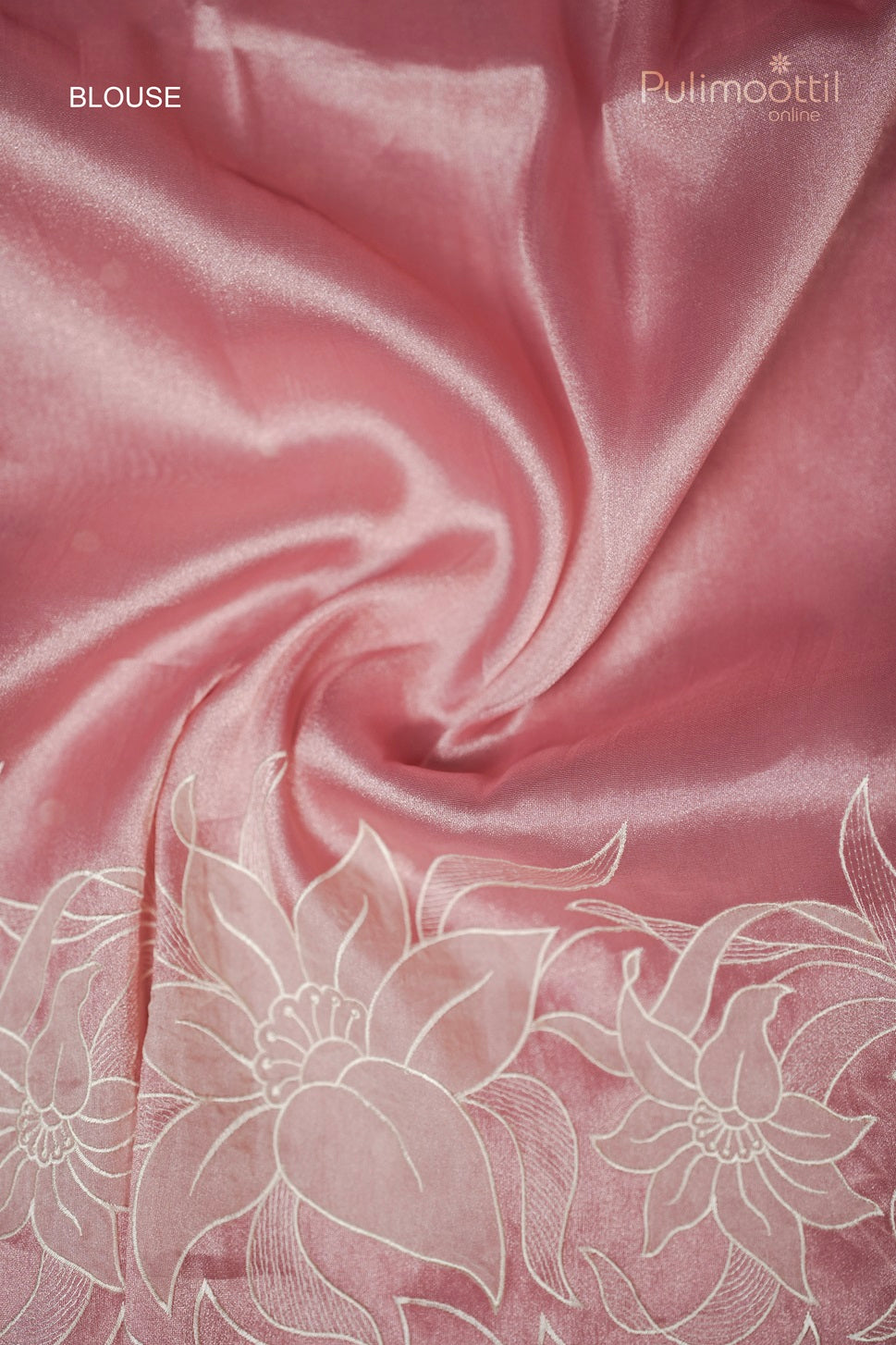 Peach Pink Colour Organza Fancy Saree