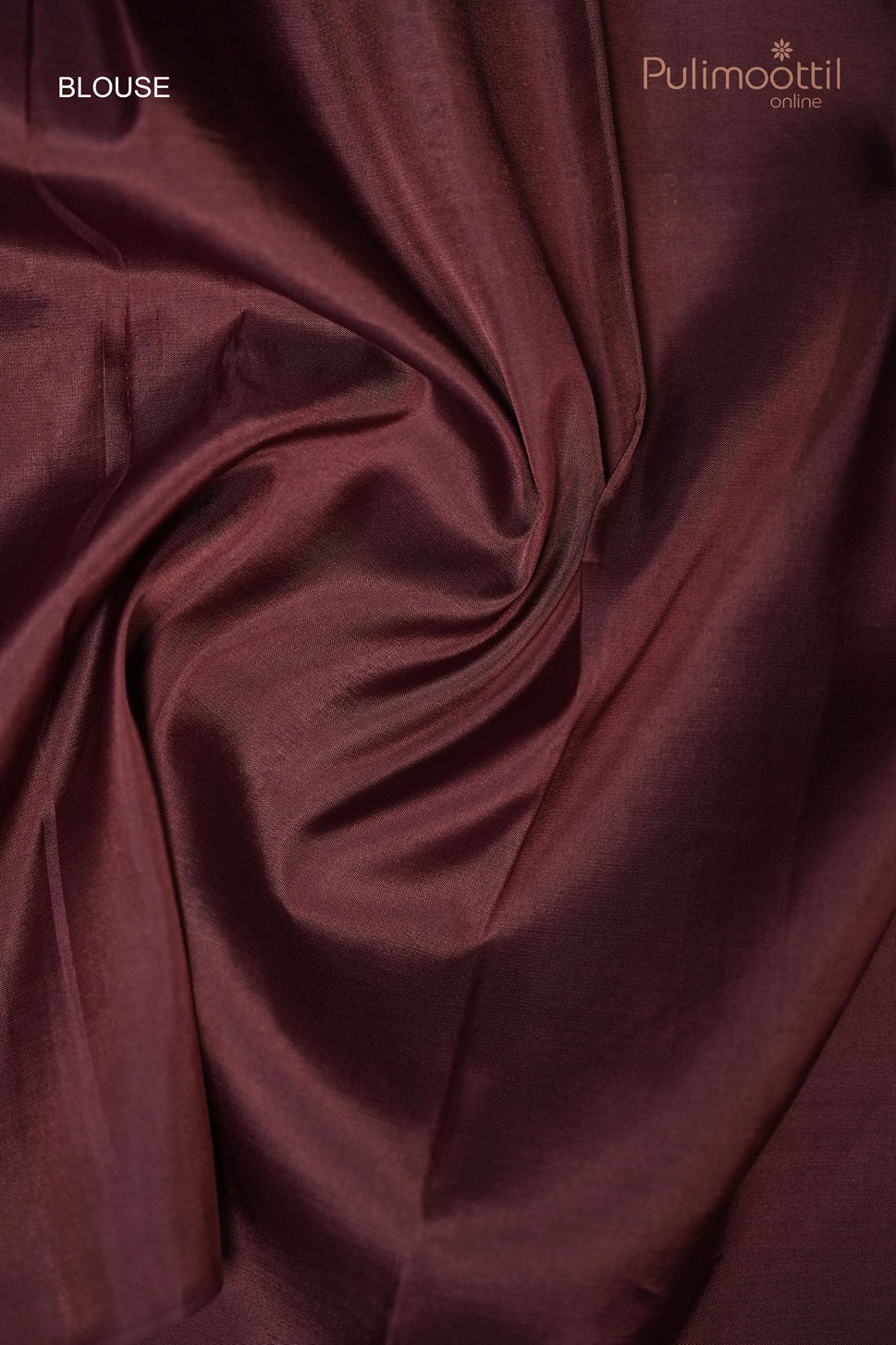 Plain terracotta blouse fabric for Kanchipuram saree