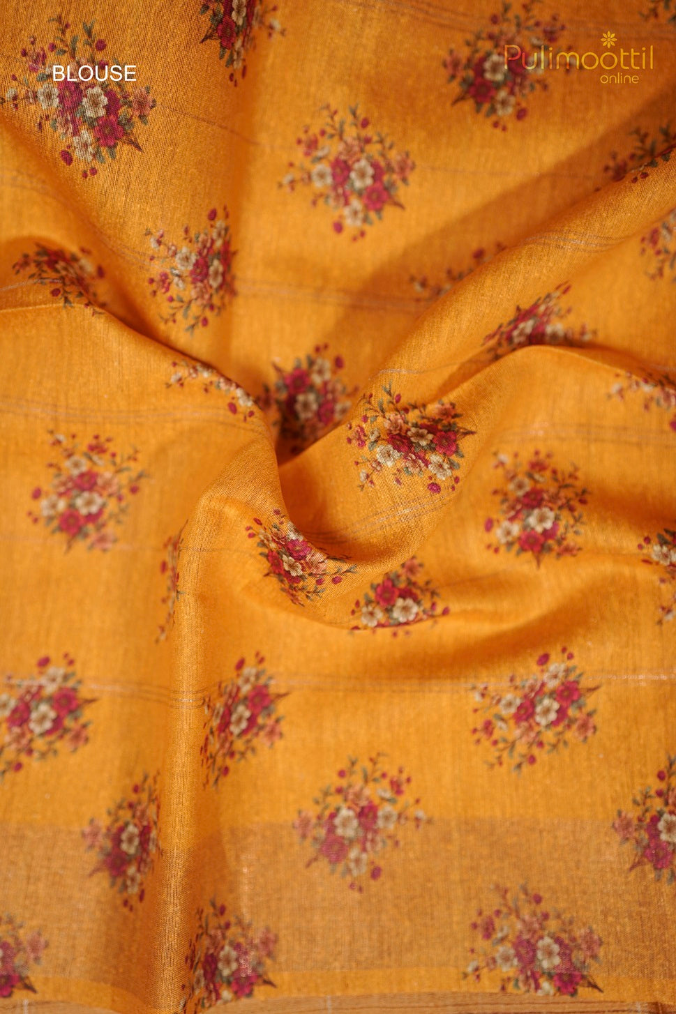Dark Yellow Colour Jute Silk Saree