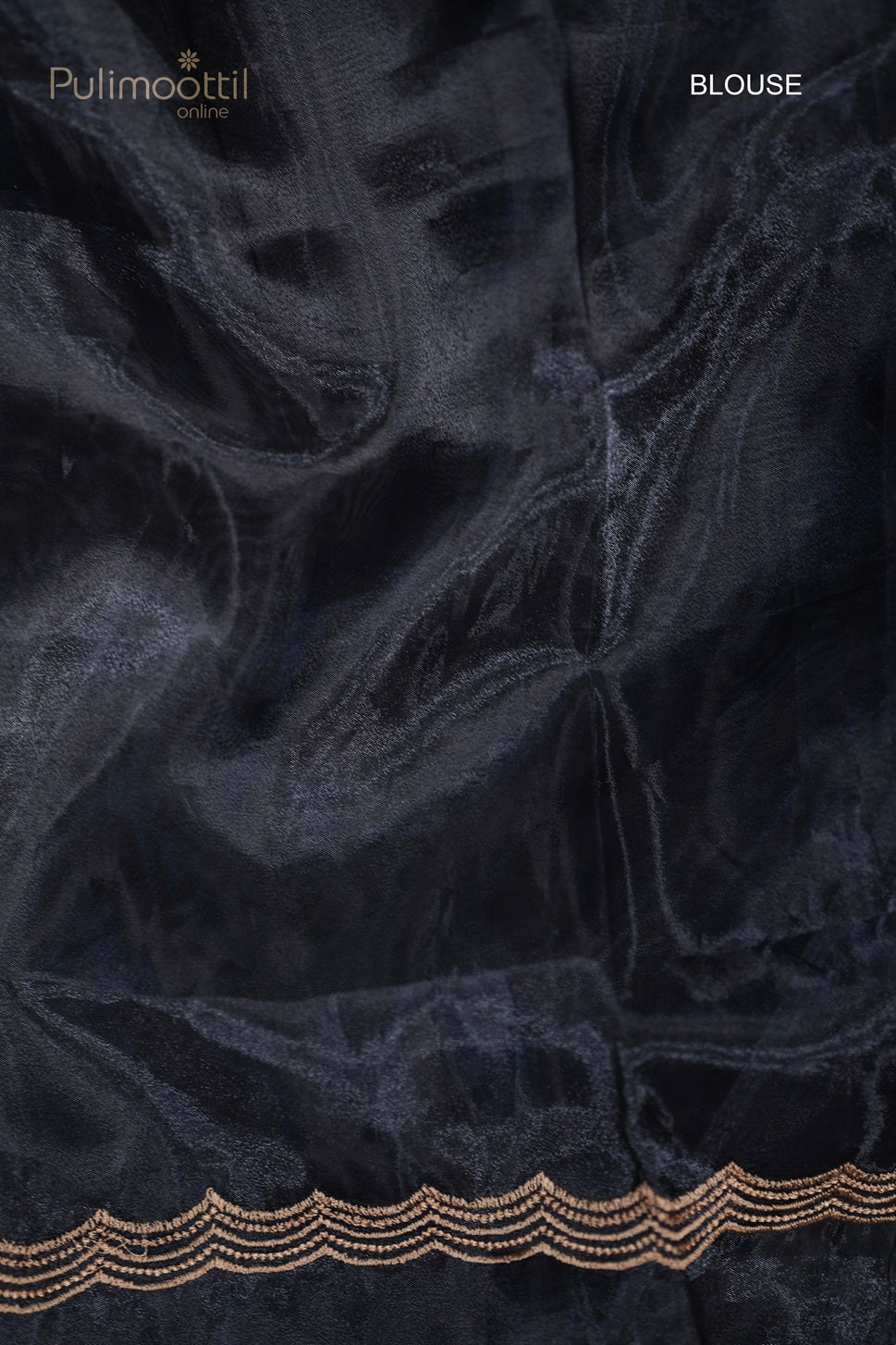 Black Colour Organza Embroidery Fancy Saree