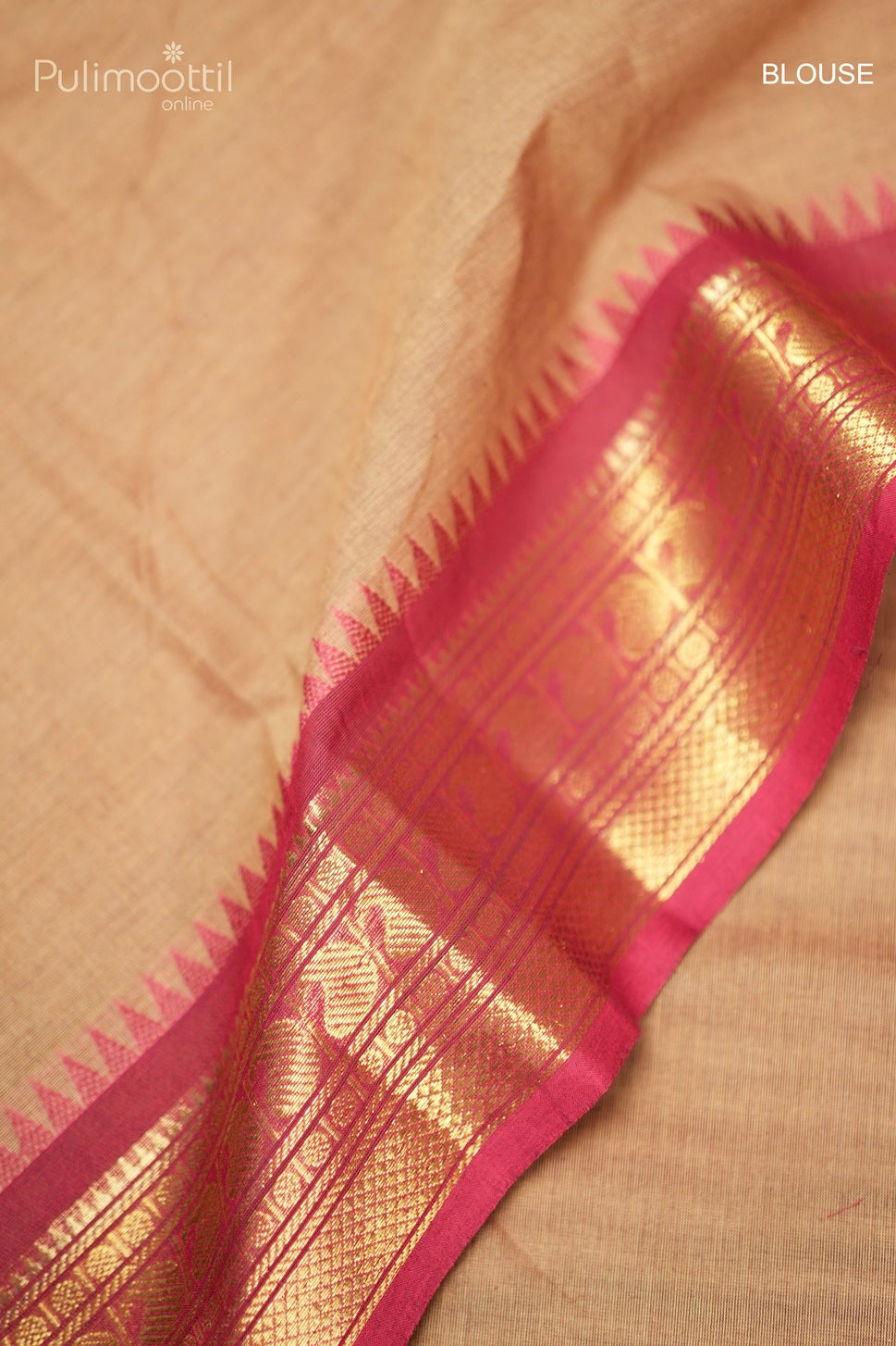 Brick Red Colour Kalyani Cotton Saree